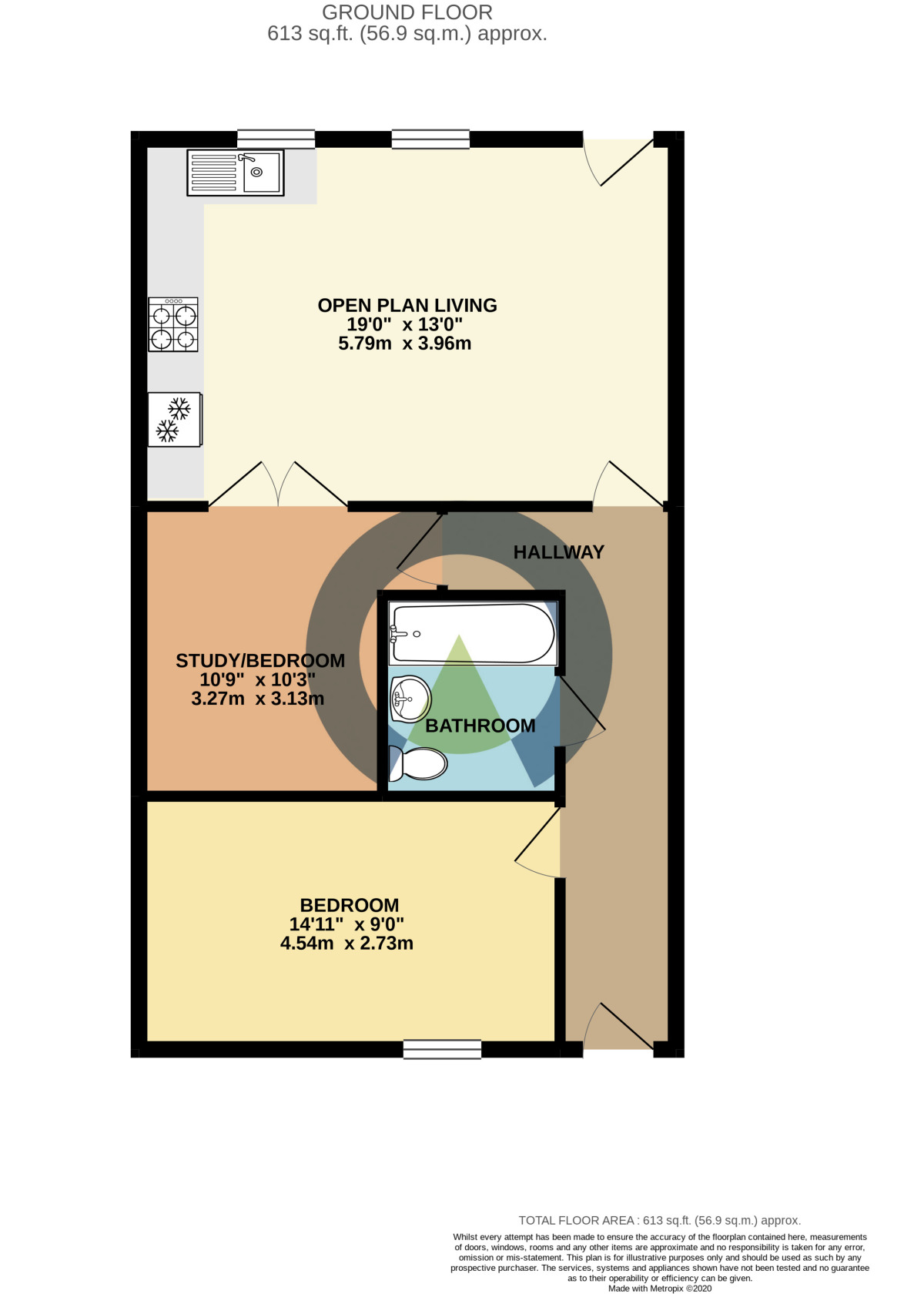 Floorplan of 1 bedroom  Flat to rent, Robert Street, Northampton, NN1