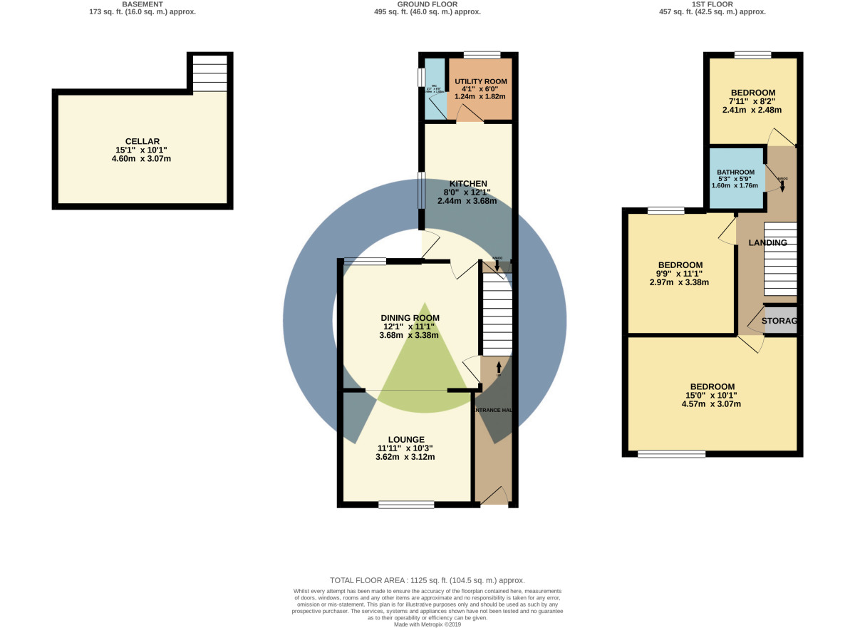 Floorplan of 3 bedroom Mid Terrace House to rent, Alcombe Road, Northampton, NN1