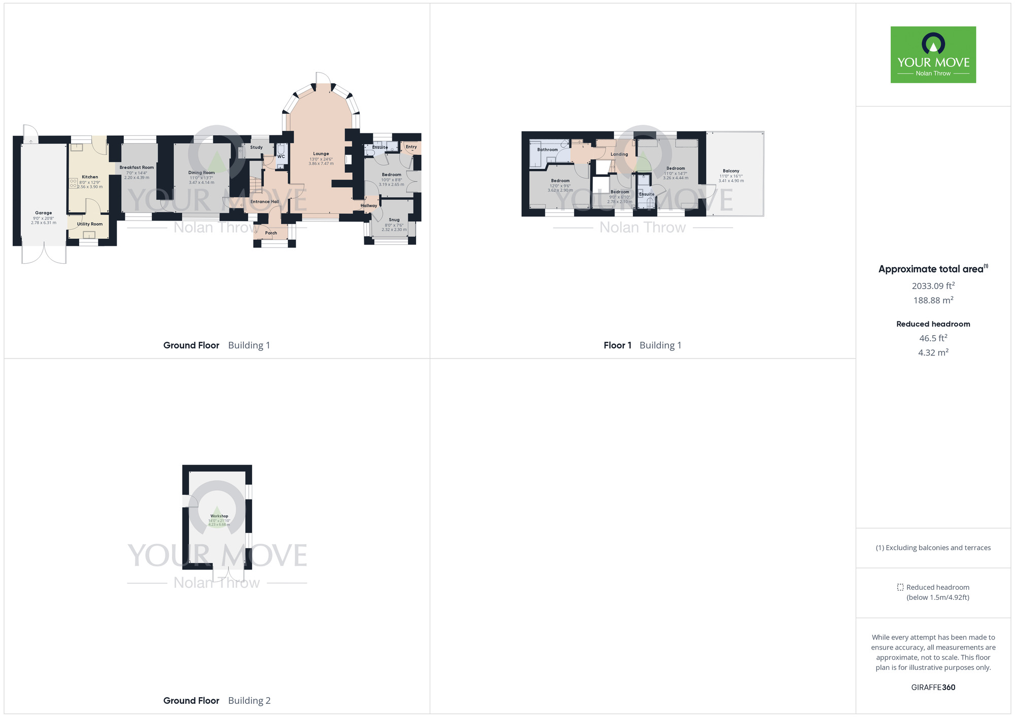 Floorplan of 4 bedroom Detached House for sale, Church Lane, Little Billing, Northampton, NN3