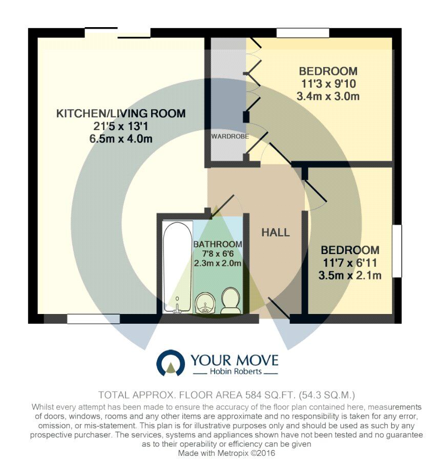 Floorplan of 2 bedroom  Flat to rent, St. Andrews Street, Northampton, NN1