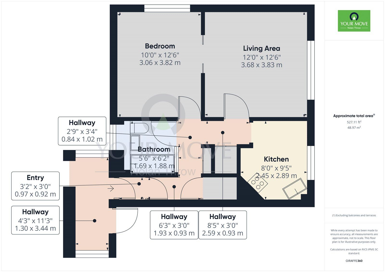 Floorplan of 1 bedroom  Flat for sale, Hunsbarrow Road, Northampton, NN4