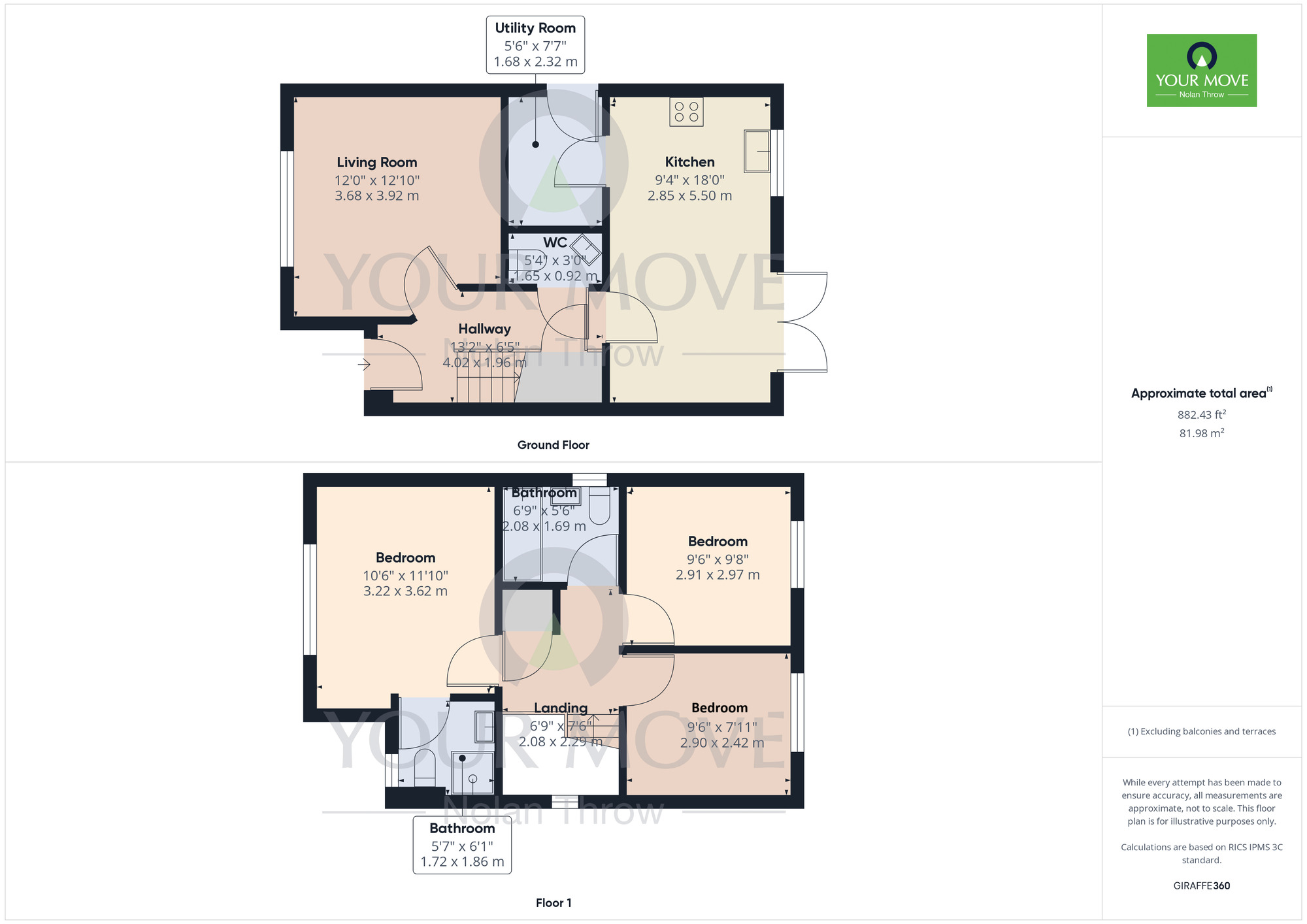 Floorplan of 3 bedroom Detached House for sale, Hodder Street, Kingsthorpe, Northampton, Northamptonshire, NN2