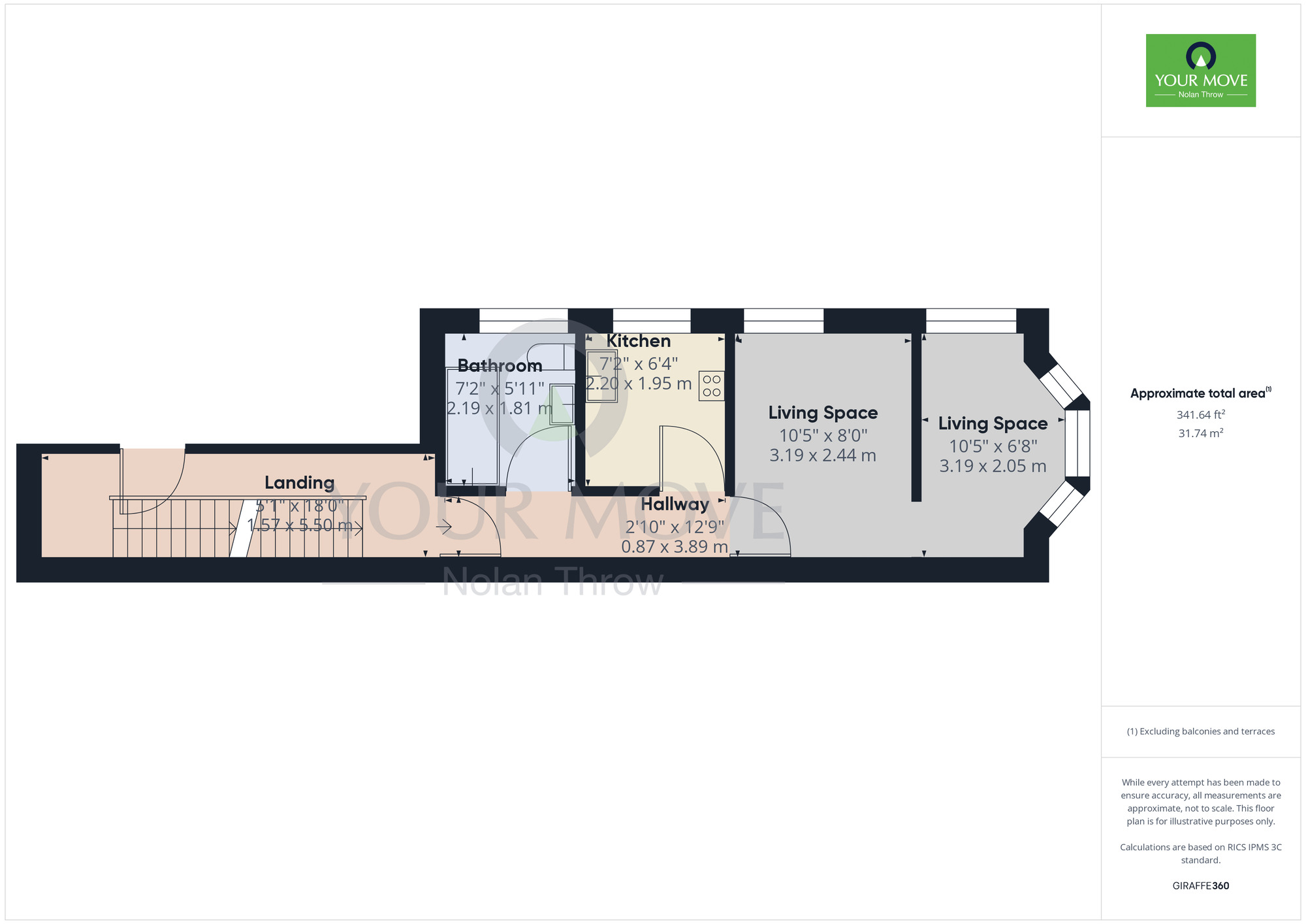 Floorplan of 1 bedroom  Flat for sale, Colwyn Road, The Mounts, Northampton, NN1