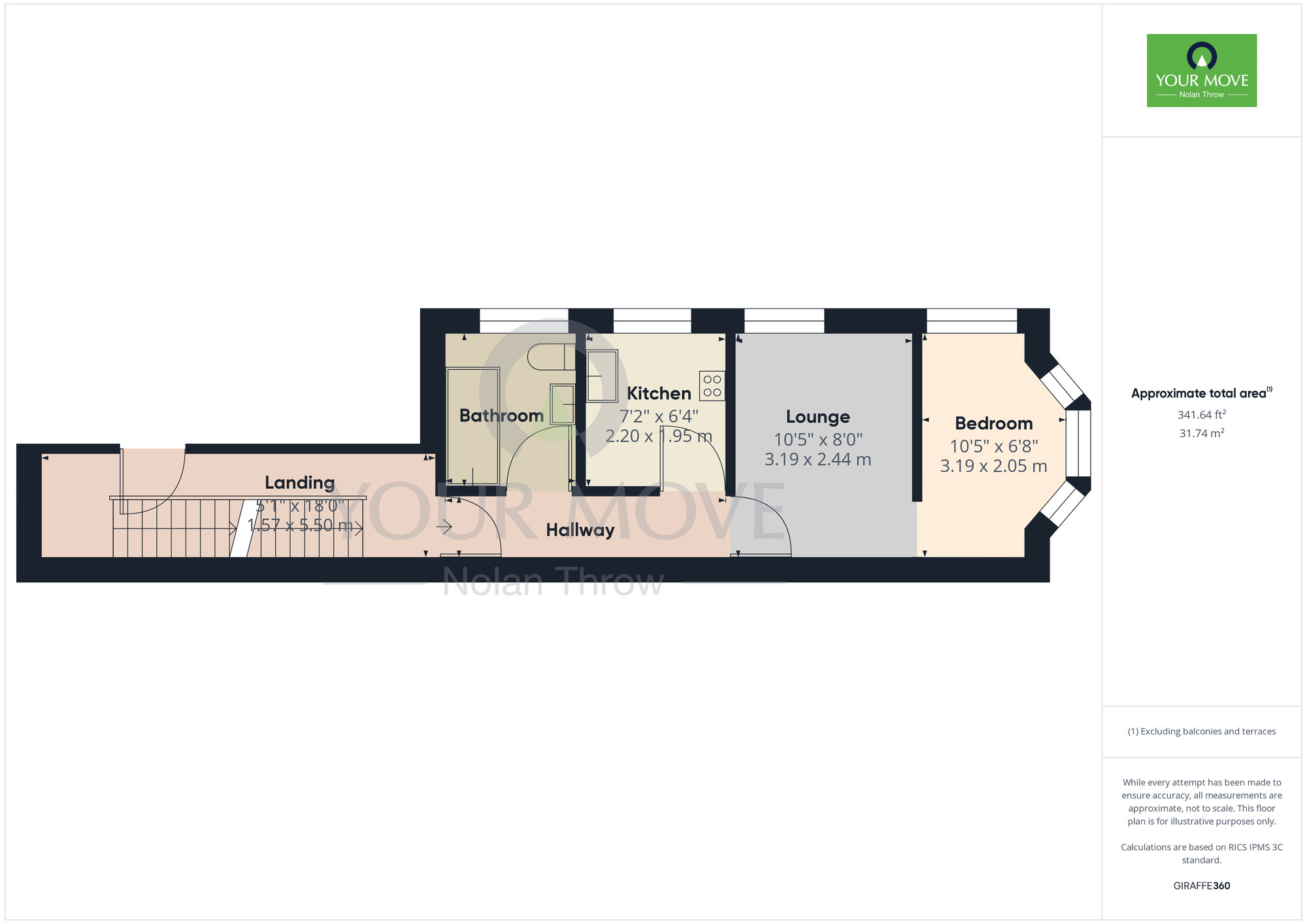 Floorplan of 1 bedroom  Flat for sale, Colwyn Road, The Mounts, Northampton, NN1