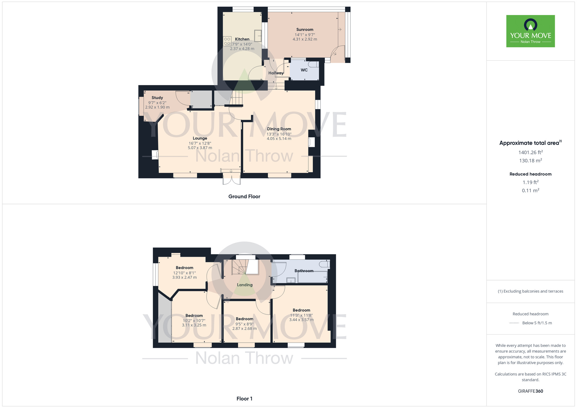 Floorplan of 4 bedroom Semi Detached House for sale, Orchard Hill, Little Billing, Northampton, NN3