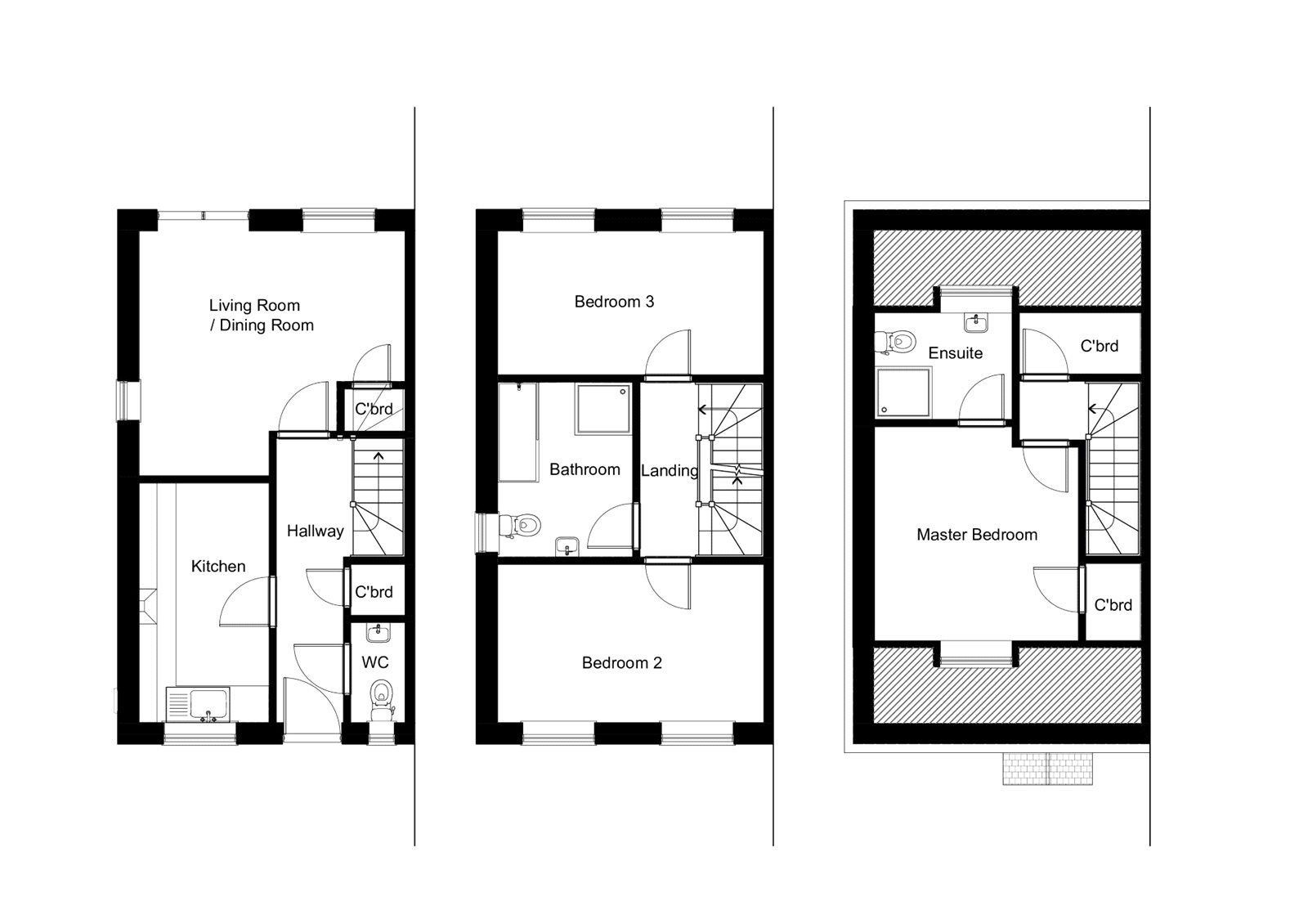 Floorplan of 3 bedroom Semi Detached House for sale, Brooks Road, Raunds, Northamptonshire, NN9