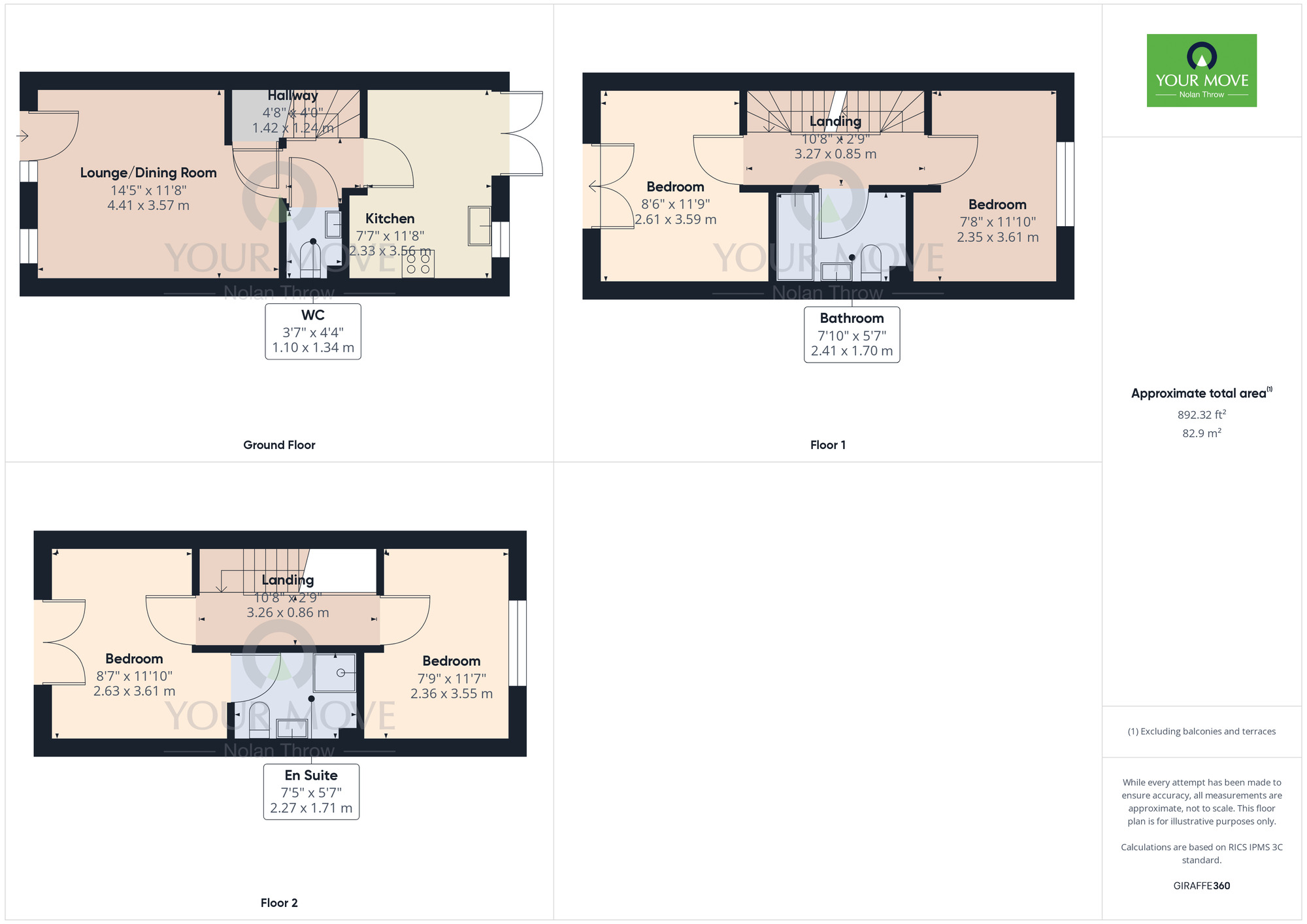 Floorplan of 4 bedroom Semi Detached House to rent, Weedon Close, Marina Park, Northampton, NN5