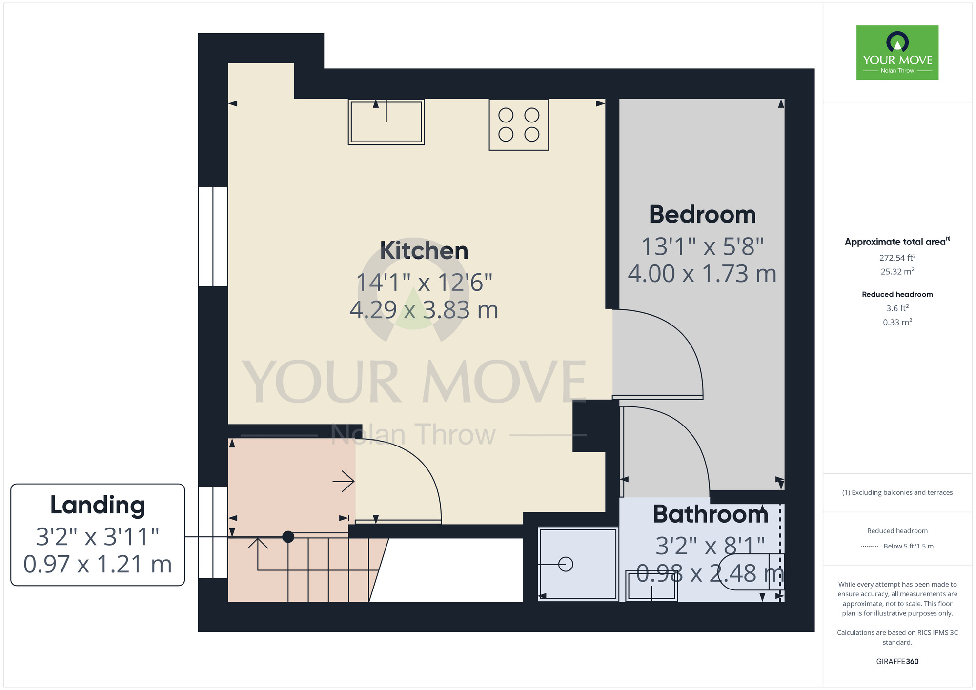 Floorplan of 1 bedroom  Flat to rent, St. Pauls Road, Northampton, Northamptonshire, NN2