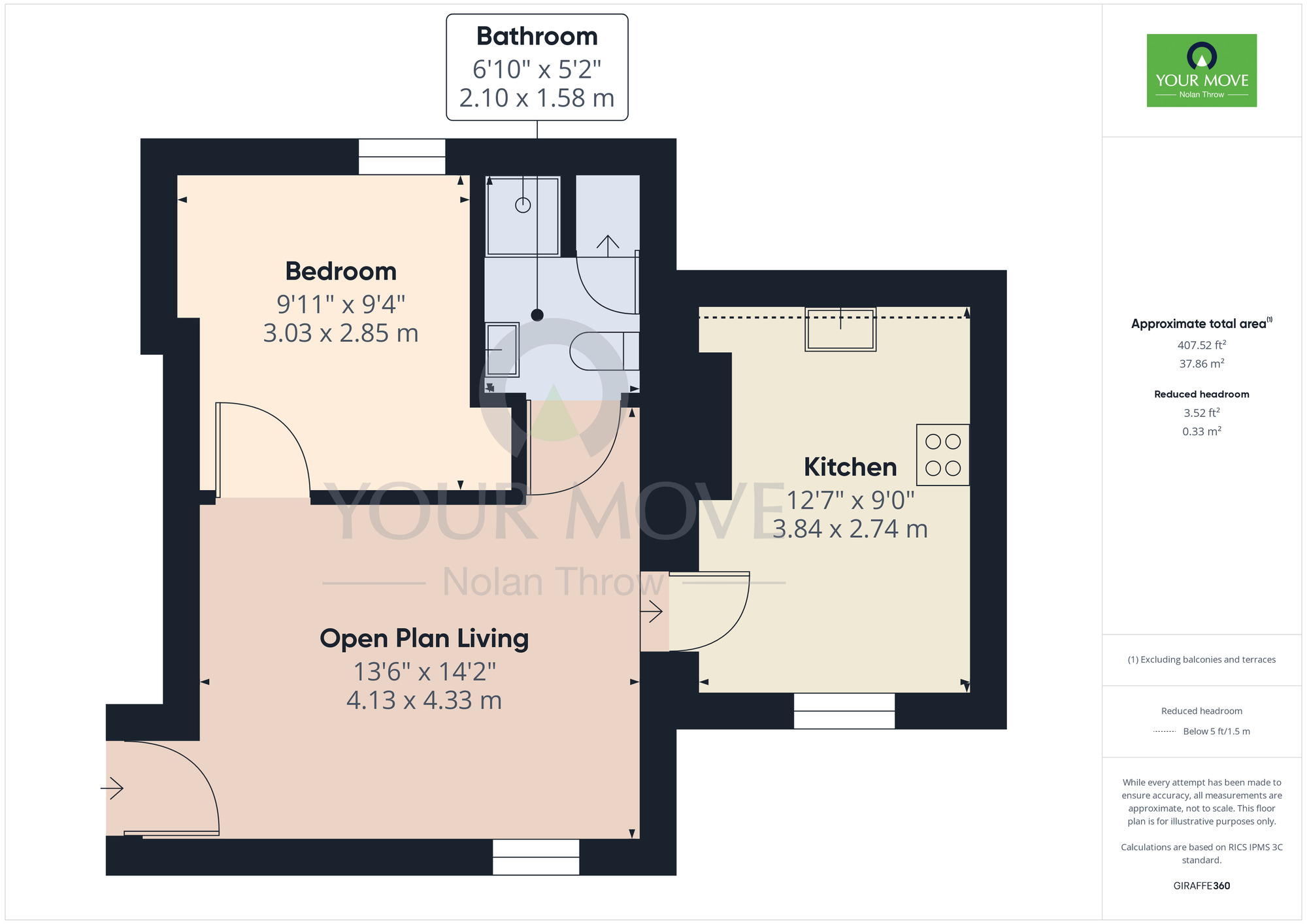 Floorplan of 1 bedroom  Flat to rent, Billing Road, Northampton, Northamptonshire, NN1