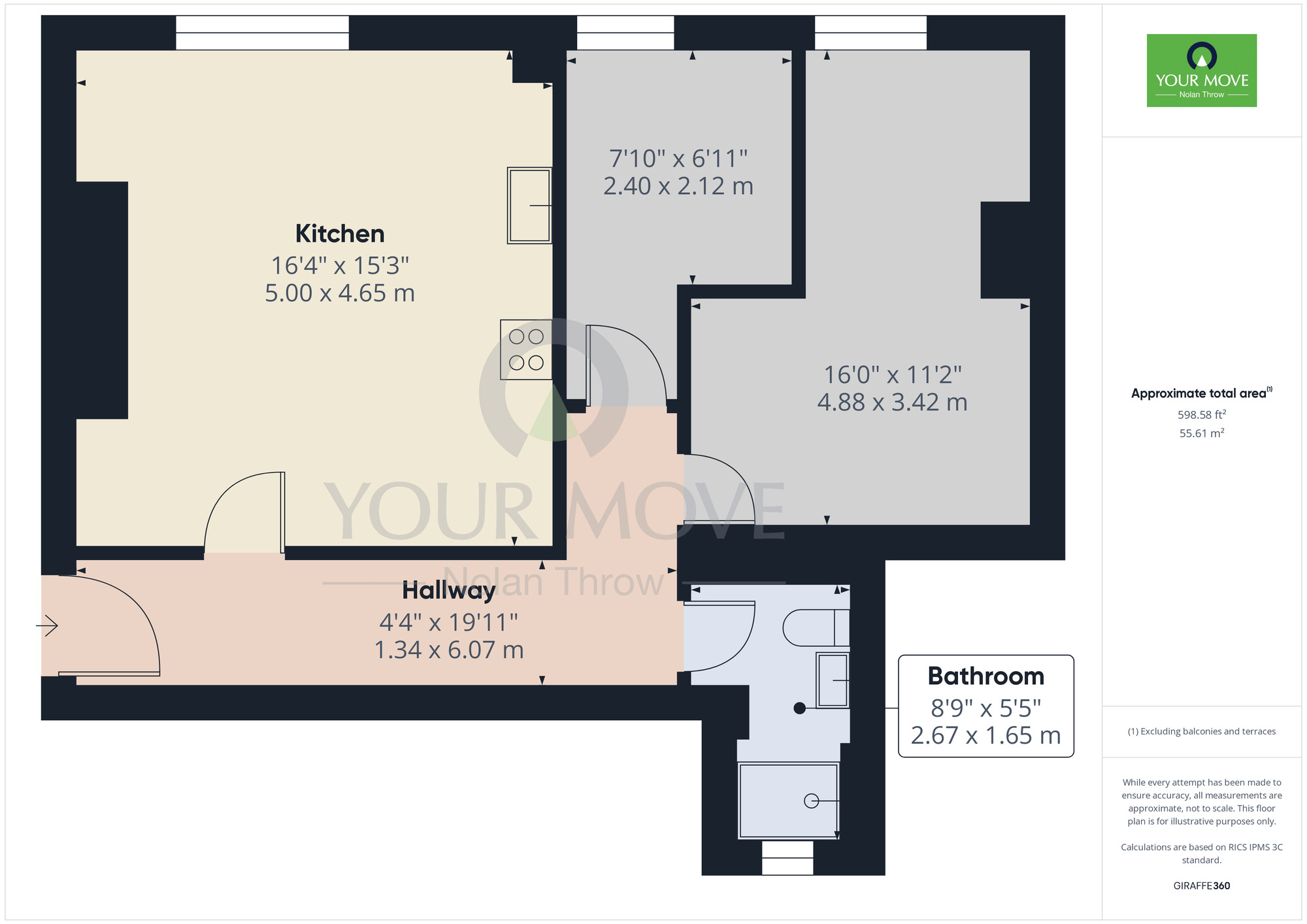 Floorplan of 2 bedroom  Flat to rent, Billing Road, Northampton, Northamptonshire, NN1