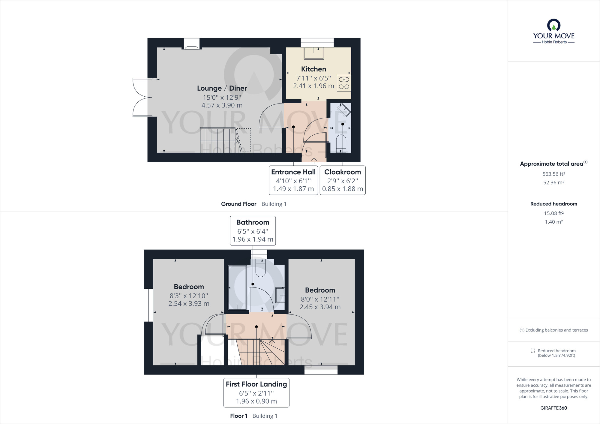 Floorplan of 2 bedroom Mid Terrace House for sale, Finney Drive, Grange Park, Northamptonshire, NN4