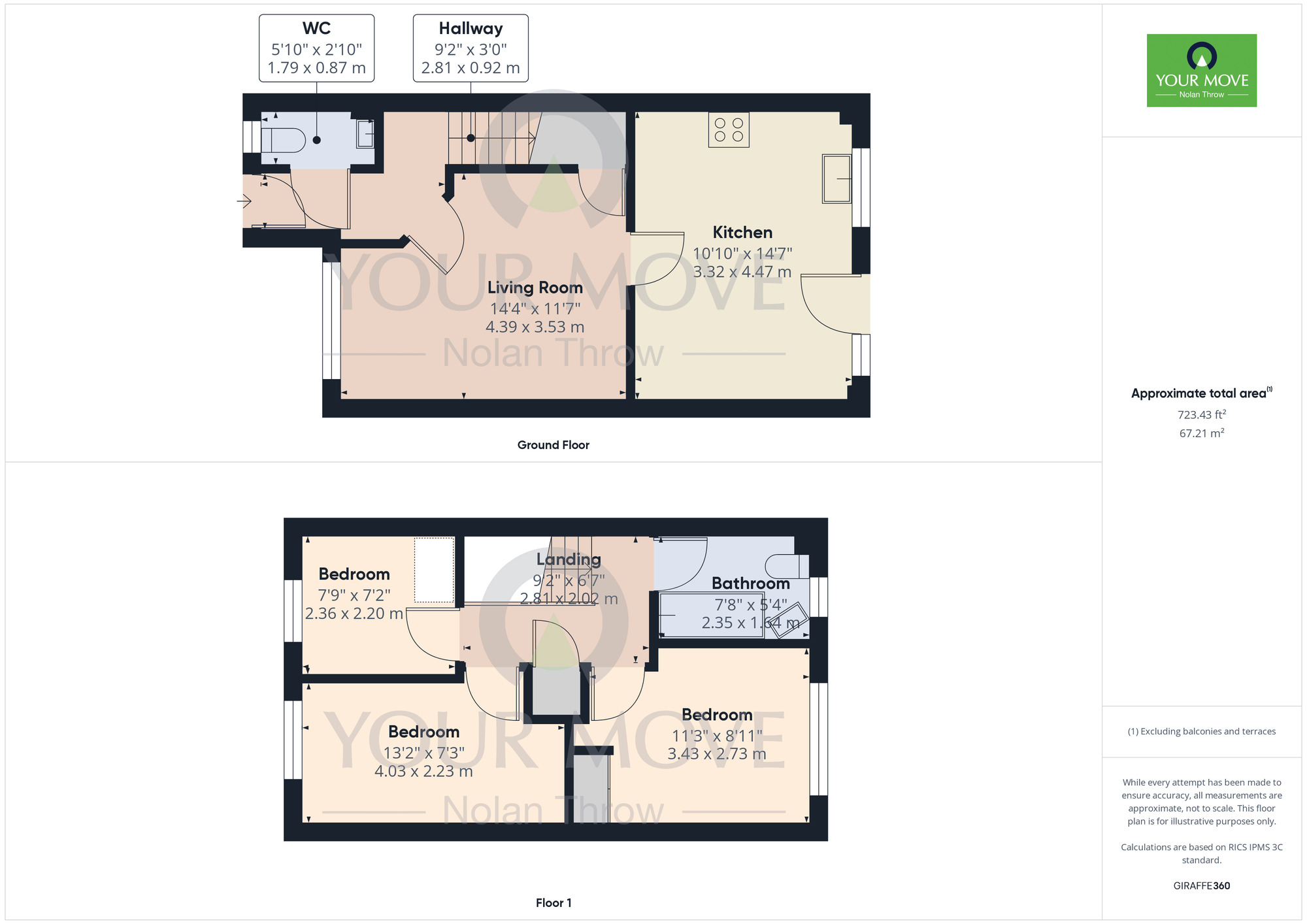 Floorplan of 3 bedroom Mid Terrace House for sale, Jarman Close, Buckingham, Buckinghamshire, MK18