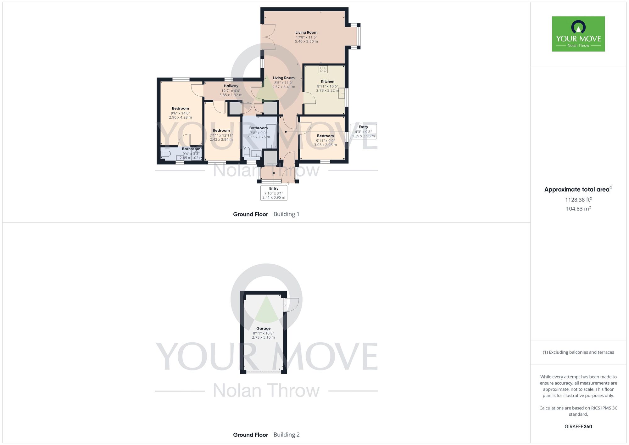 Floorplan of 3 bedroom  Bungalow for sale, Gainsborough Close, Grange Farm, Buckinghamshire, MK8