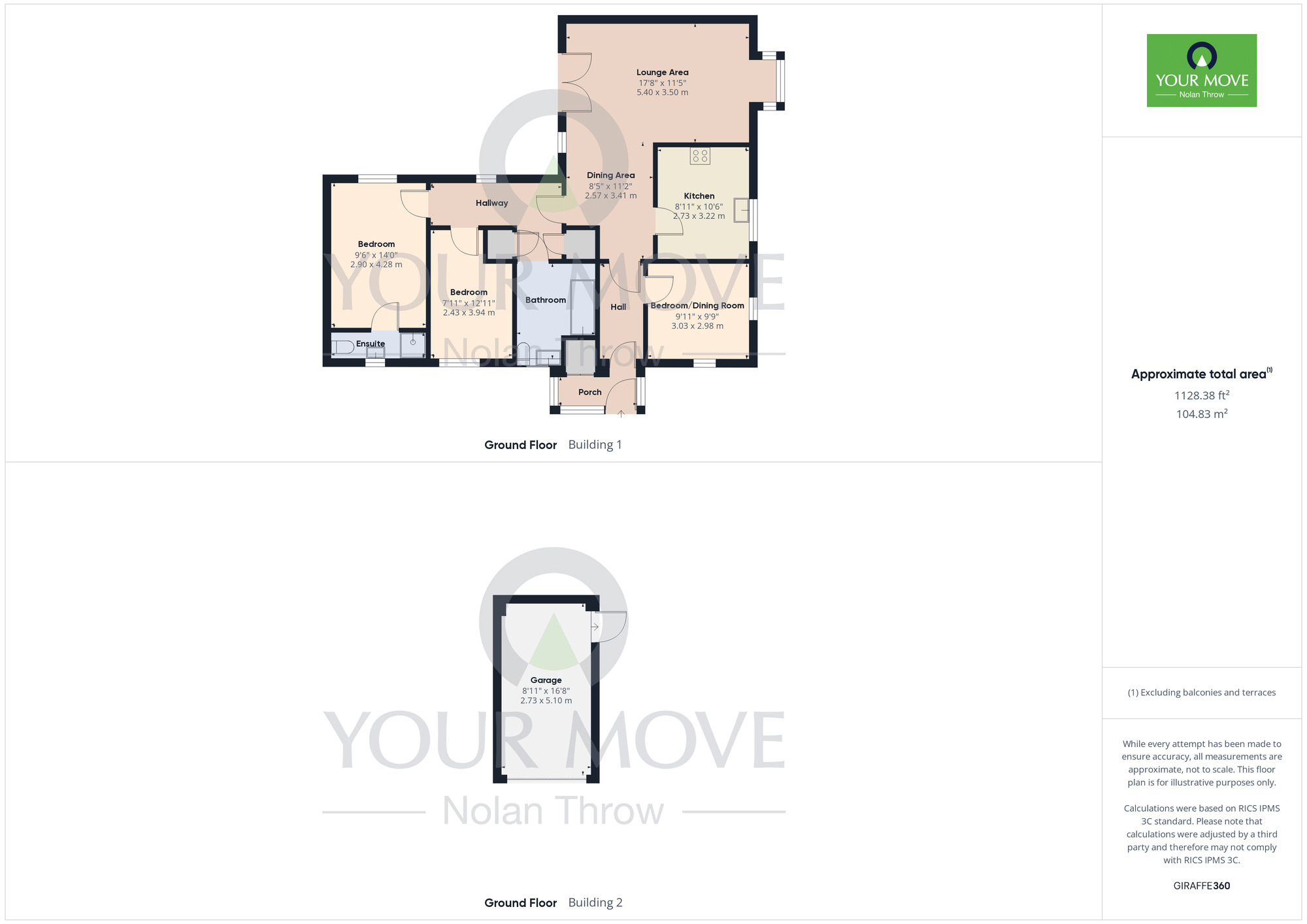 Floorplan of 3 bedroom Semi Detached Bungalow for sale, Gainsborough Close, Grange Farm, Milton Keynes, MK8