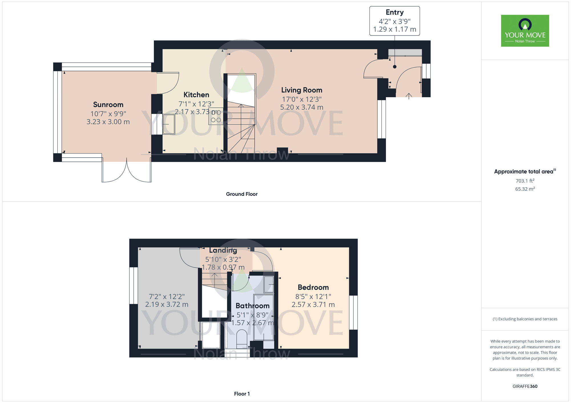 Floorplan of 2 bedroom Semi Detached House for sale, Donnington, Bradville, Buckinghamshire, MK13