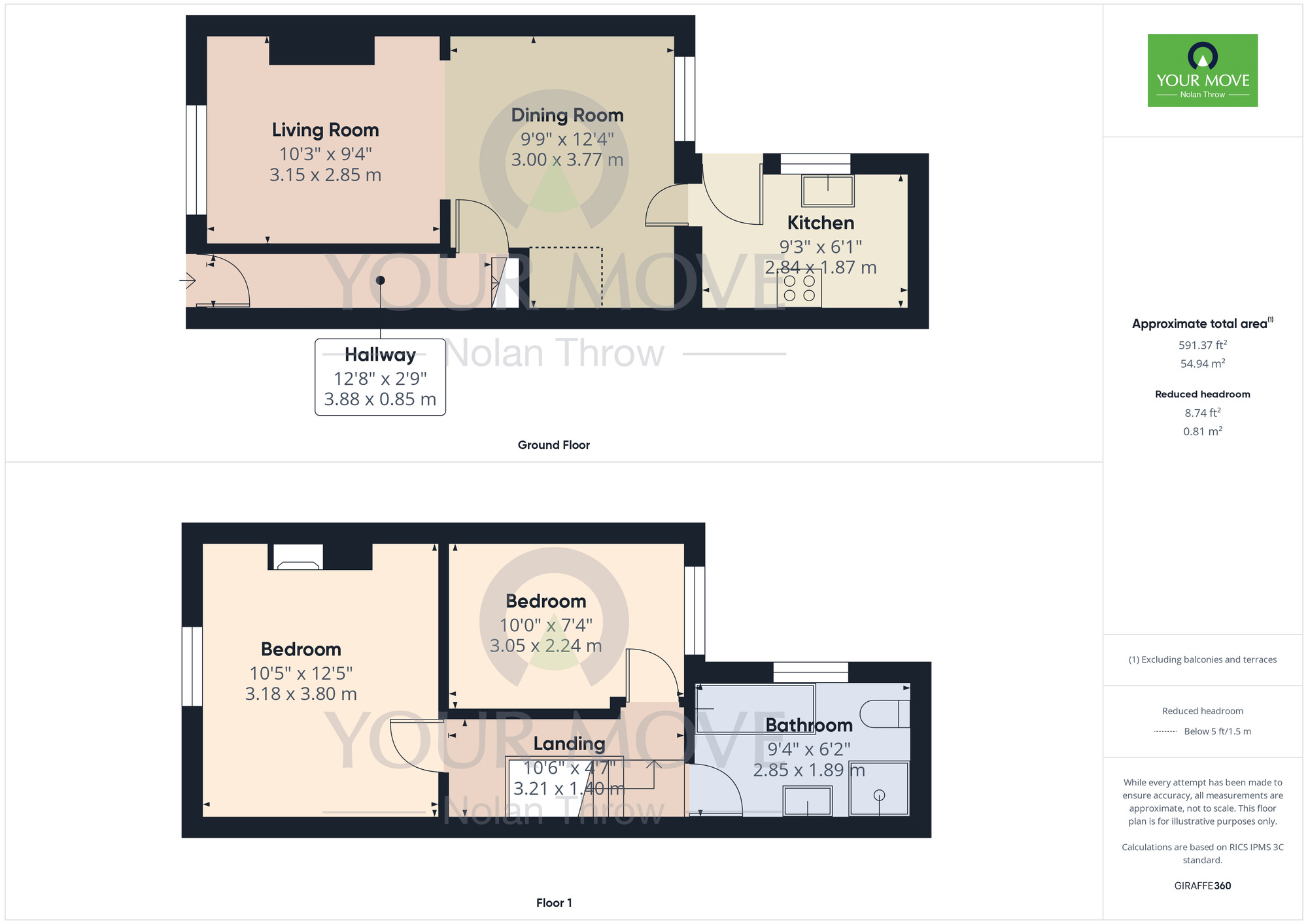 Floorplan of 2 bedroom Mid Terrace House for sale, Junction Road, Northampton, Northamptonshire, NN2