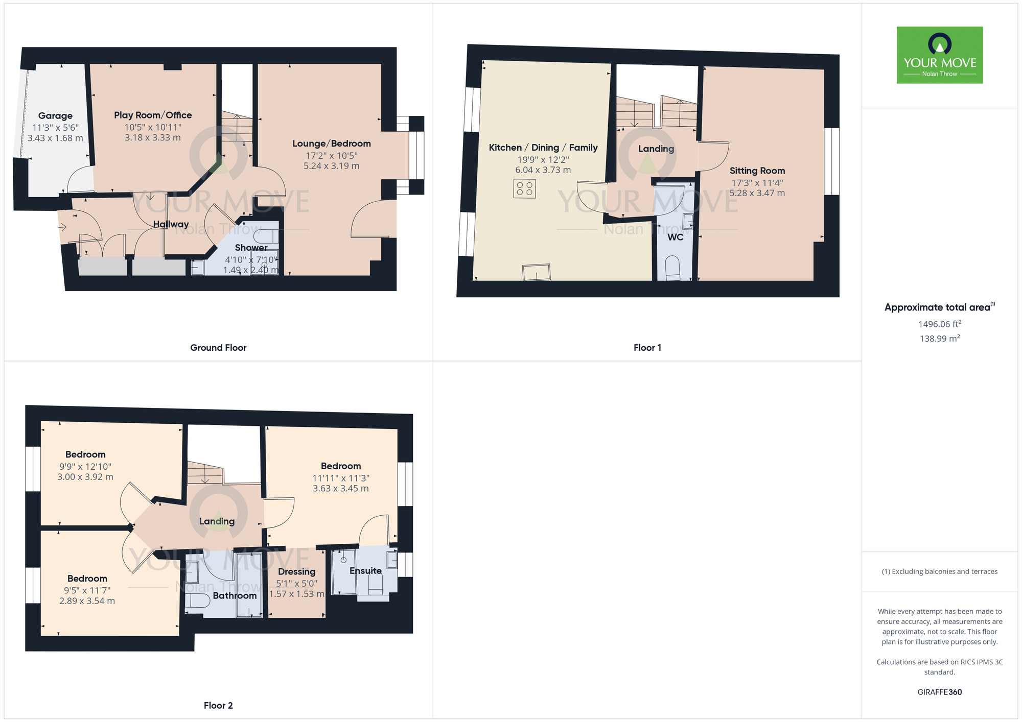 Floorplan of 4 bedroom Mid Terrace House for sale, Georges Drive, Grange Park, Northampton, NN4