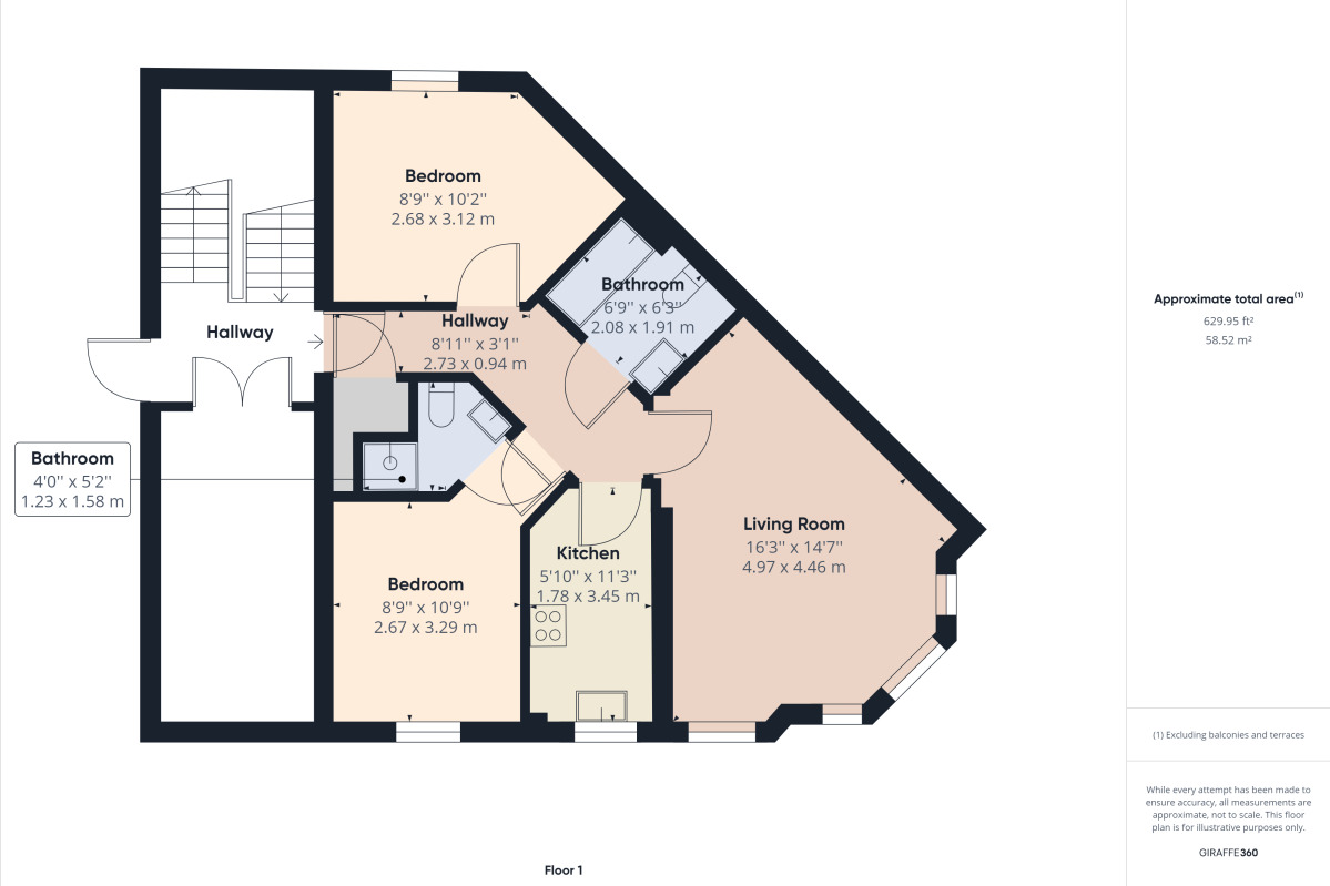 Floorplan of 2 bedroom  Flat for sale, Baines Way, Grange Park, Northampton, NN4