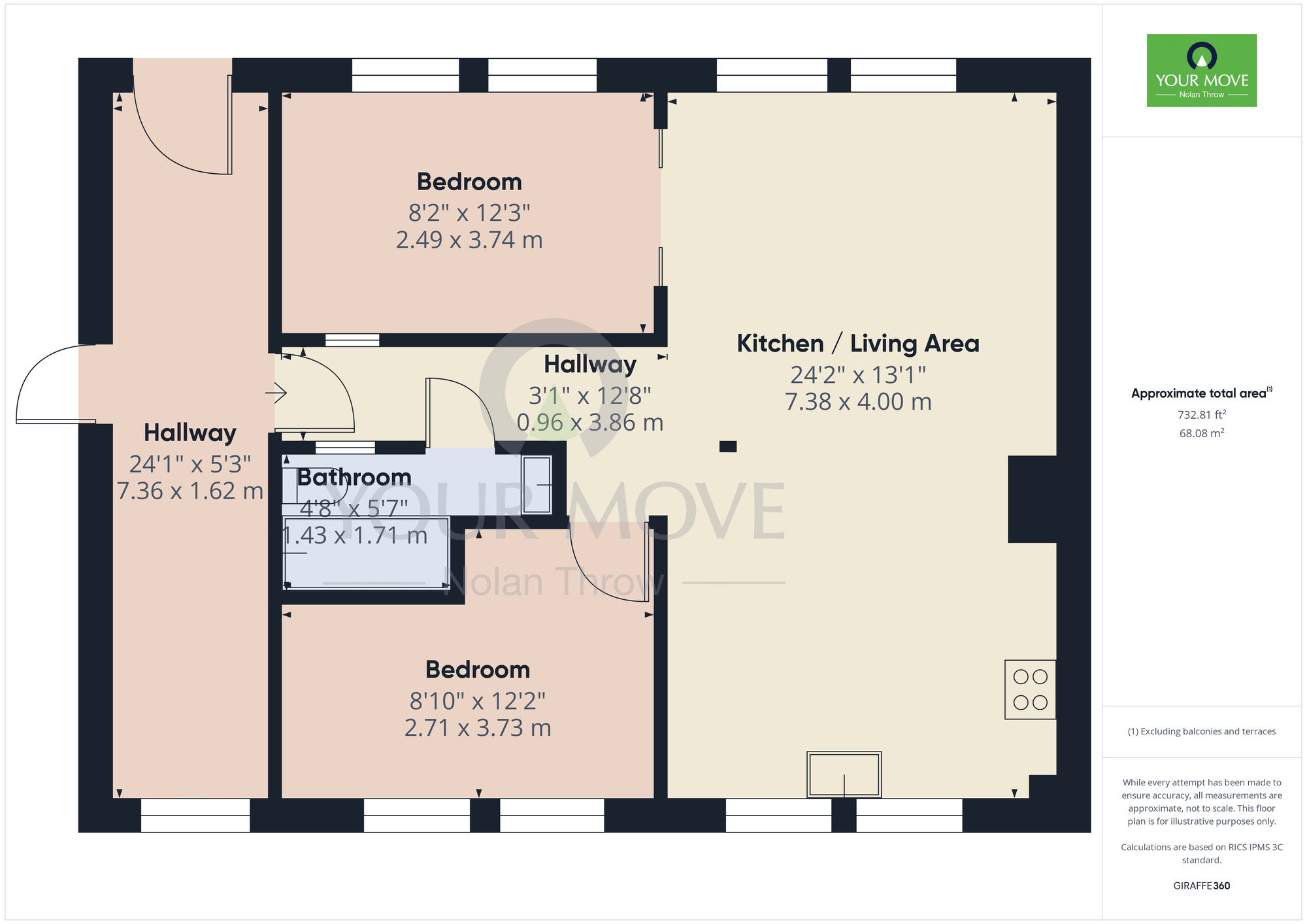 Floorplan of 2 bedroom  Flat to rent, Overstone Road, Northampton, NN1