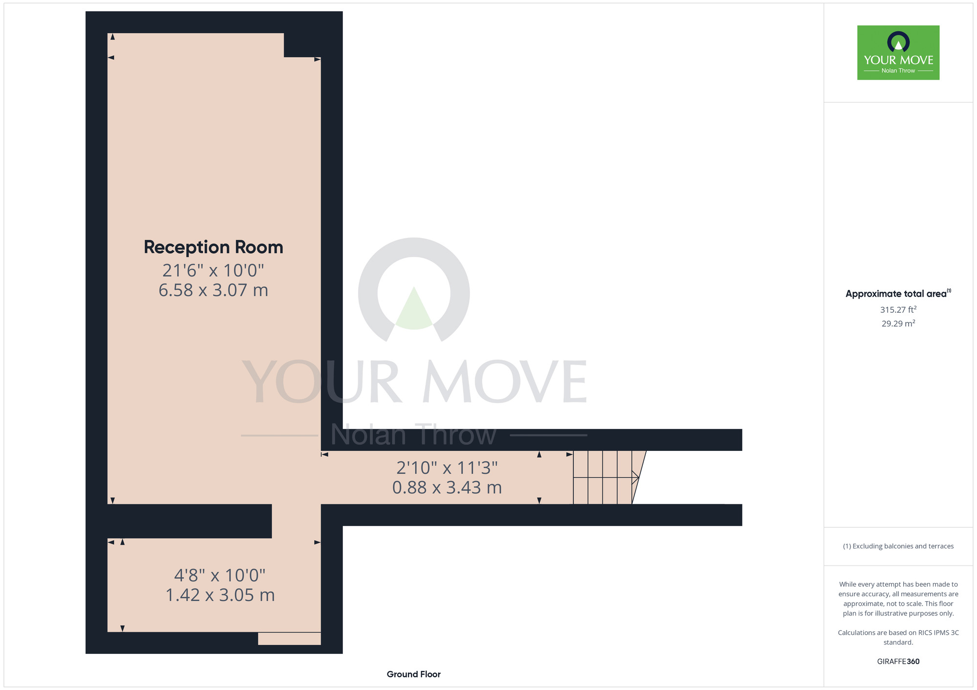 Floorplan of 2 bedroom  Flat for sale, Clare Street, Northampton, Northamptonshire, NN1