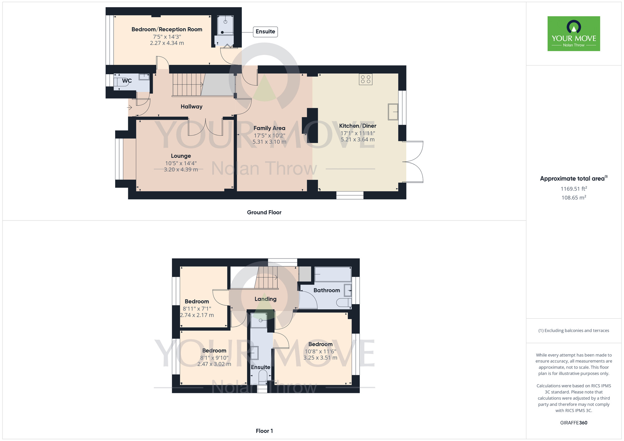 Floorplan of 4 bedroom Detached House for sale, Marjoram Close, East Hunsbury, Northampton, NN4