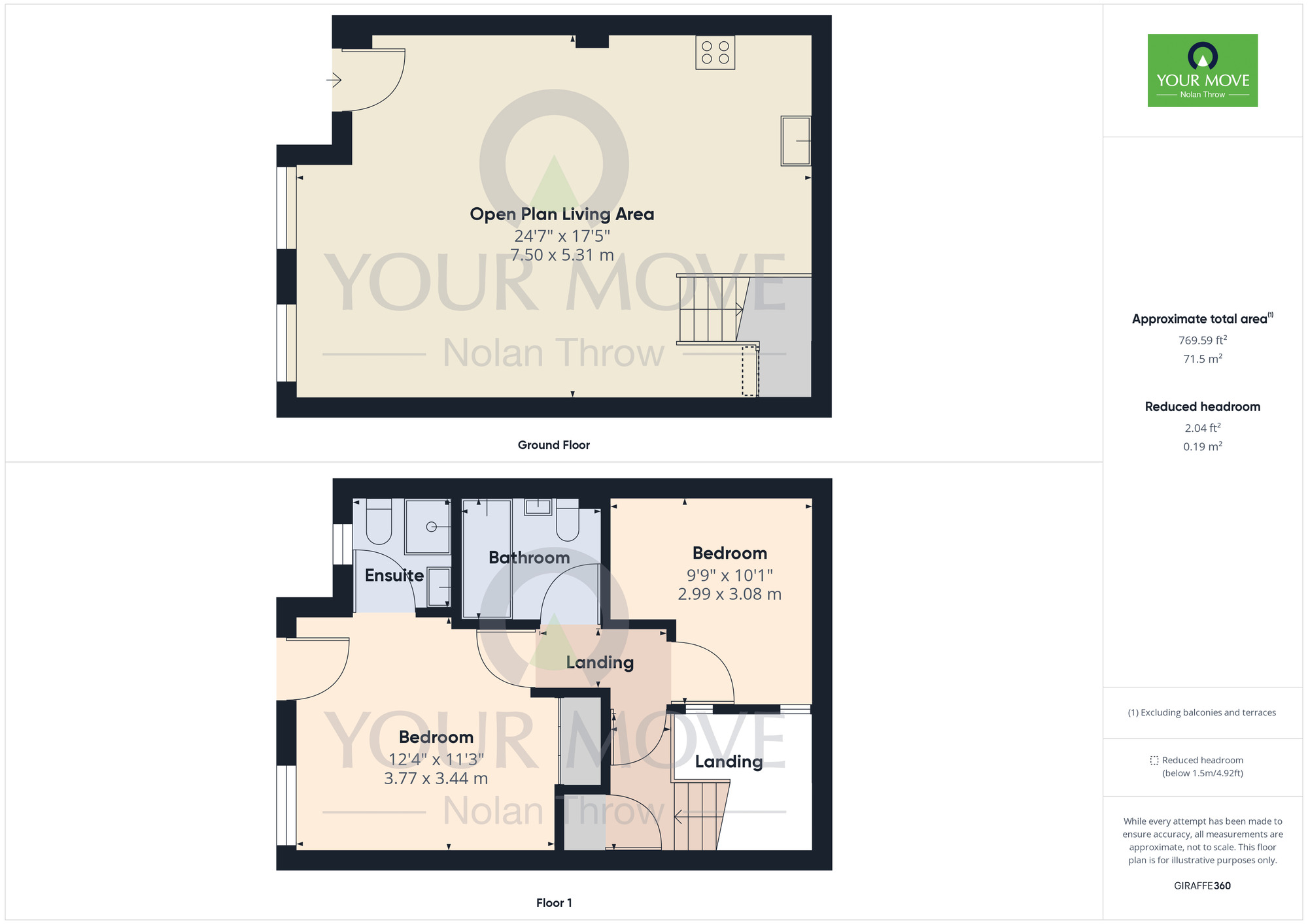 Floorplan of 2 bedroom End Terrace Flat to rent, Eaton Mews, Clare Street, Northamptonshire, NN1