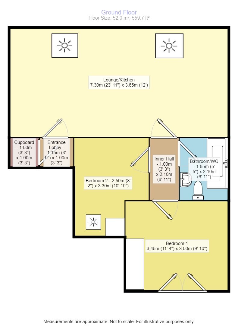 Floorplan of 2 bedroom  Flat to rent, Moorfield Road, Orpington, Kent, BR6