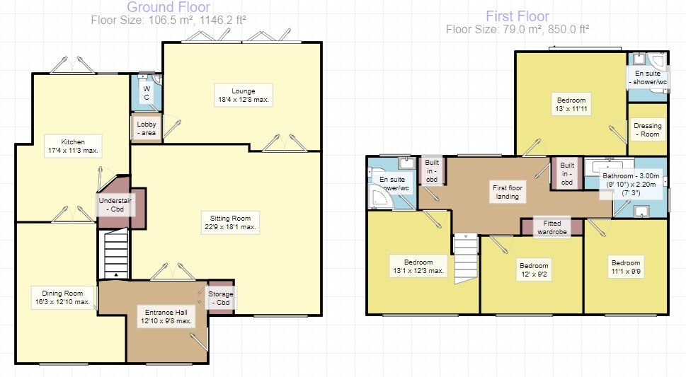 Floorplan of 4 bedroom Semi Detached House for sale, Farnborough Hill, Orpington, BR6