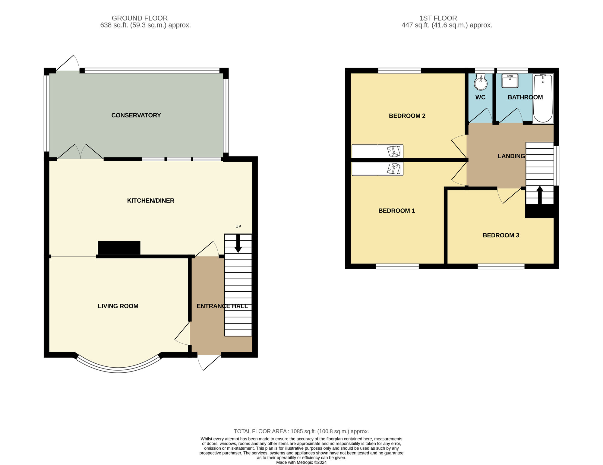 Floorplan of 3 bedroom Semi Detached House for sale, Cray Valley Road, Orpington, BR5