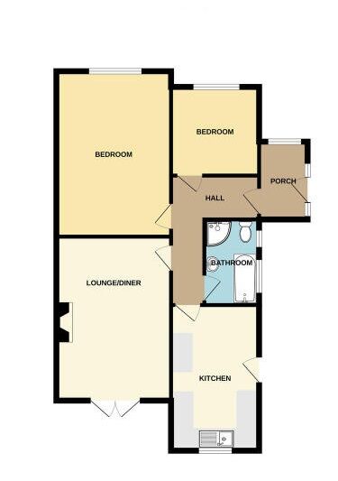 Floorplan of 2 bedroom Semi Detached Bungalow for sale, Charterhouse Road, Orpington, BR6