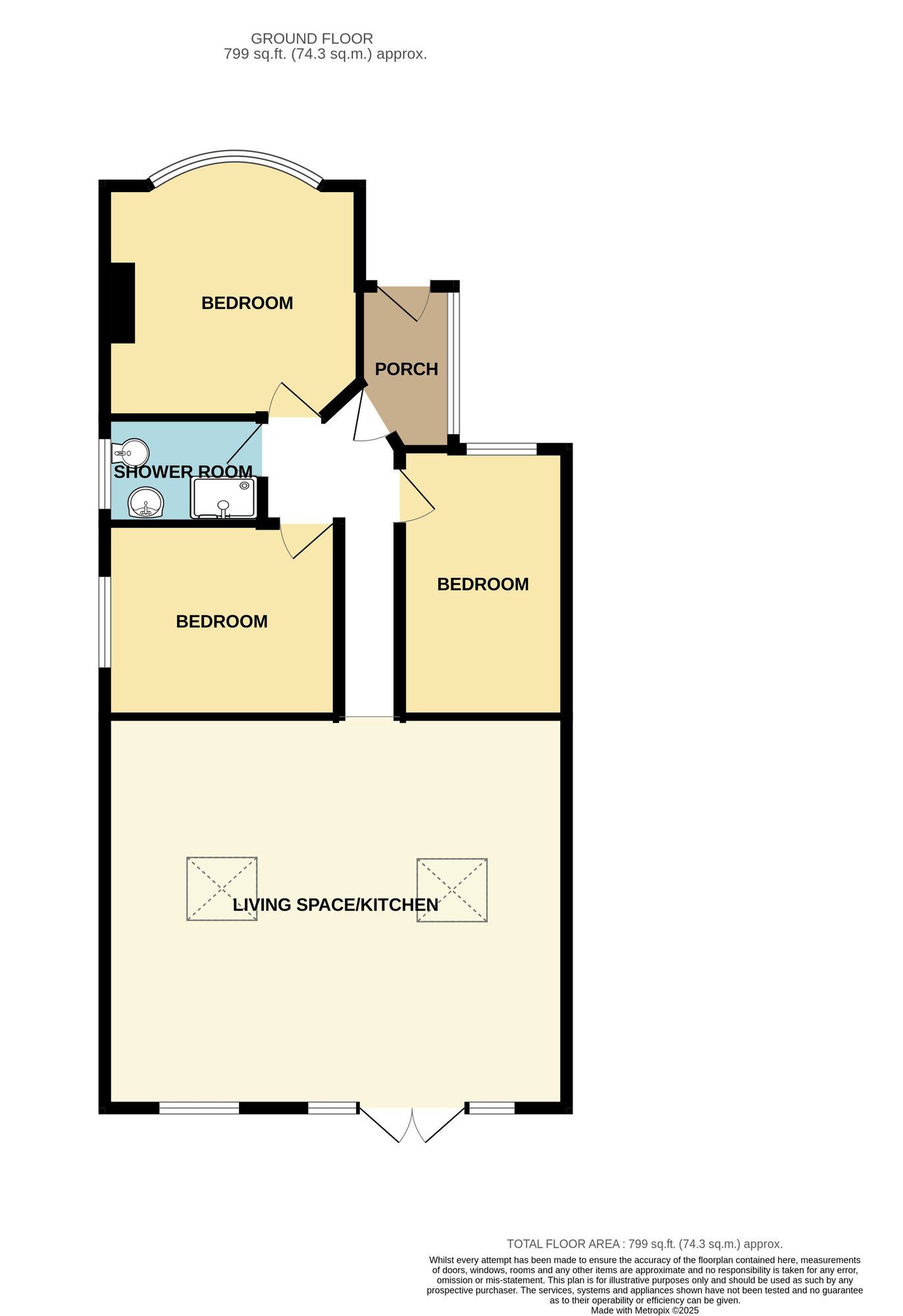 Floorplan of 3 bedroom Semi Detached Bungalow for sale, Littlejohn Road, Orpington, BR5