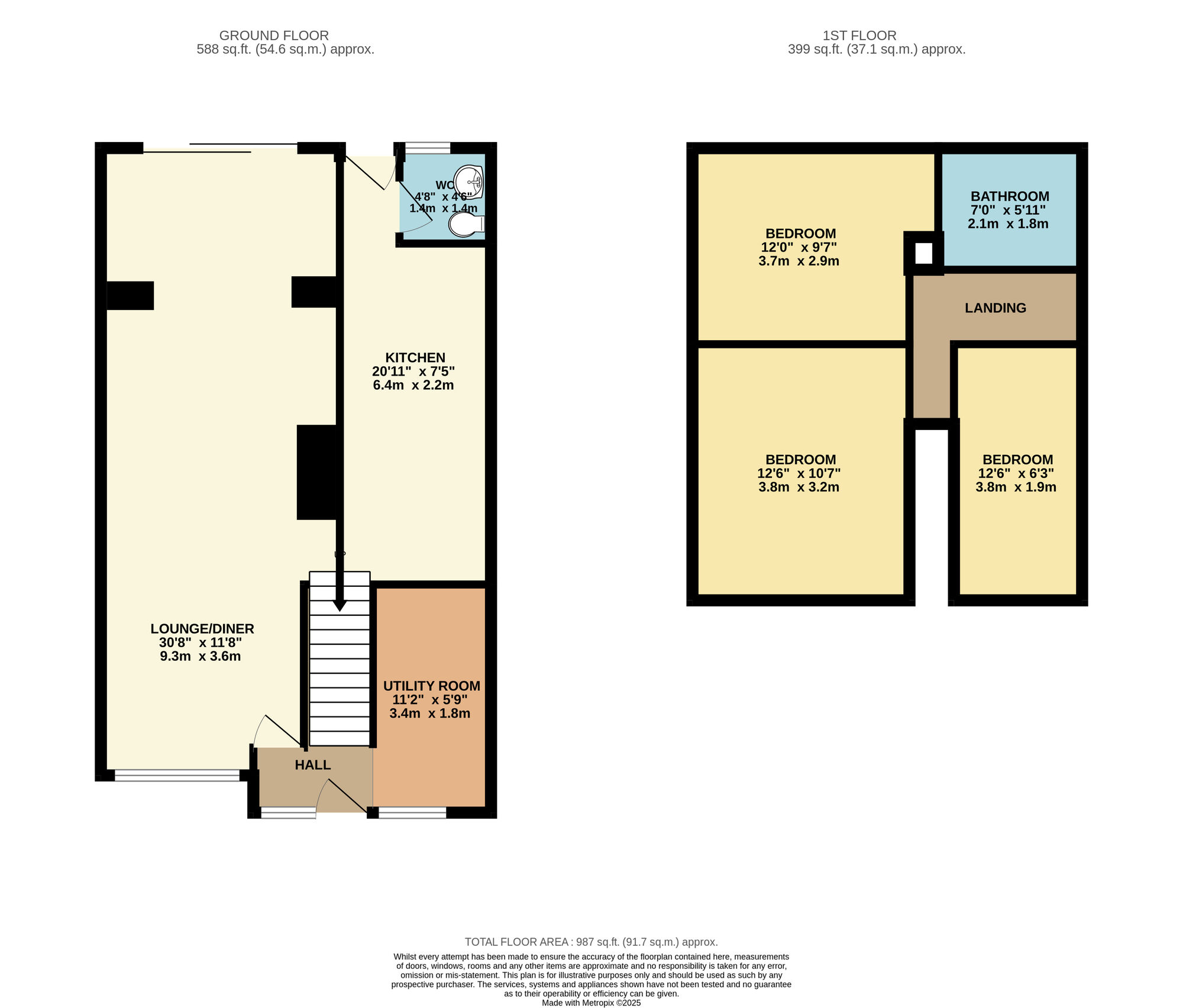 Floorplan of 3 bedroom Mid Terrace House for sale, Rye Field, Orpington, BR5