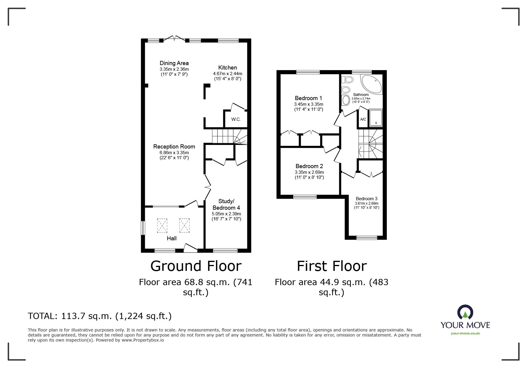 Floorplan of 3 bedroom Semi Detached House to rent, Black Path, Polegate, East Sussex, BN26