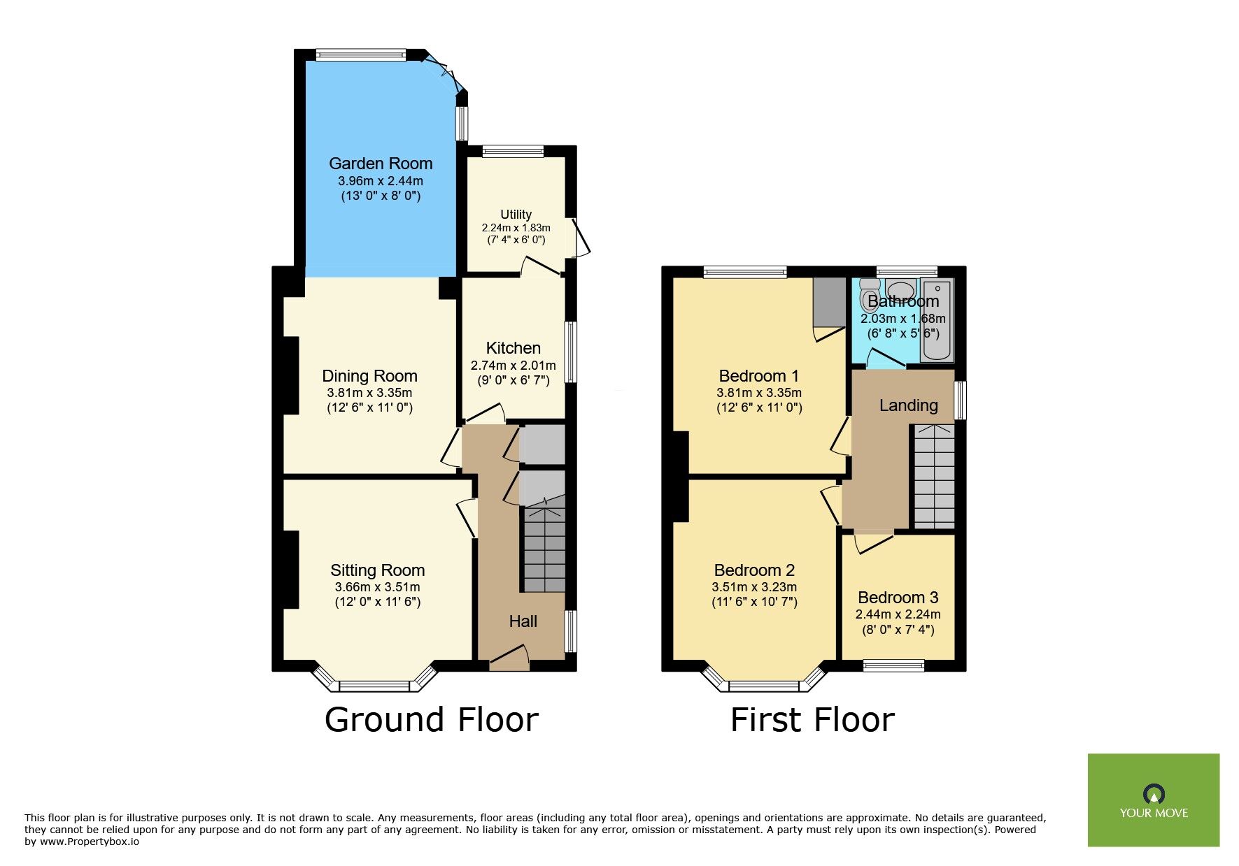 Floorplan of 3 bedroom Semi Detached House for sale, Coppice Avenue, Eastbourne, East Sussex, BN20