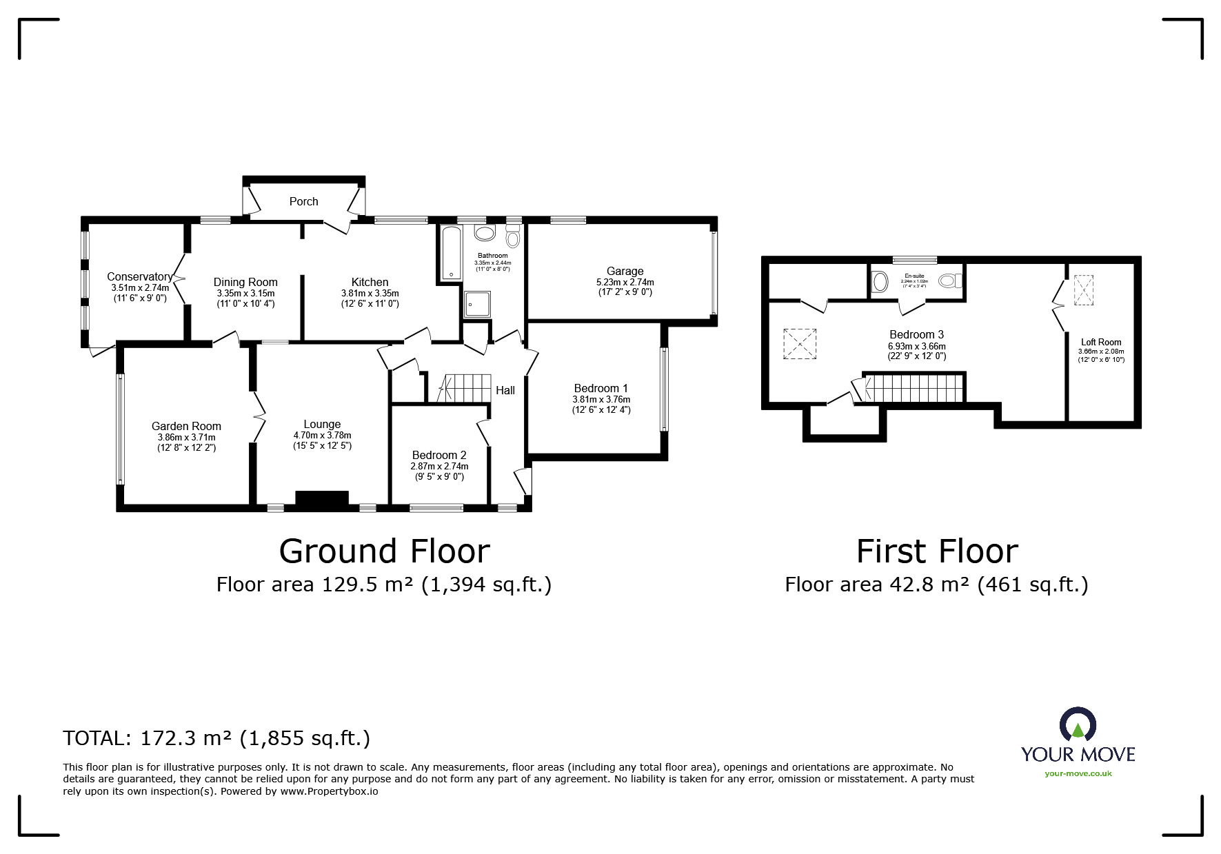 Floorplan of 3 bedroom Detached Bungalow for sale, Oldfield Road, Eastbourne, East Sussex, BN20