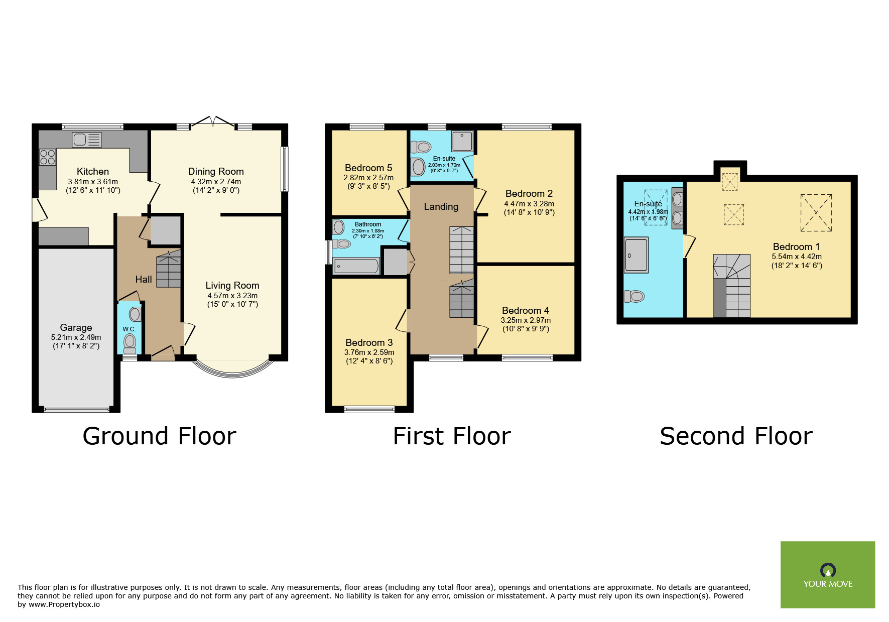 Floorplan of 5 bedroom Detached House for sale, The Acorns, Hailsham, East Sussex, BN27