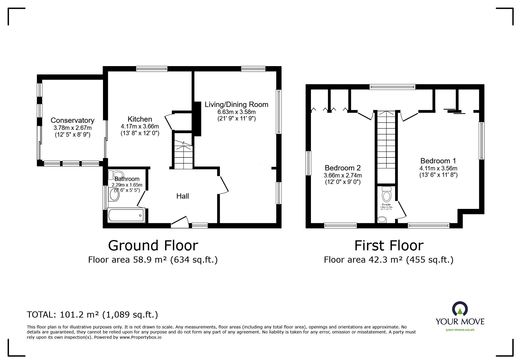 Floorplan of 2 bedroom Detached House for sale, Levett Road, Polegate, East Sussex, BN26