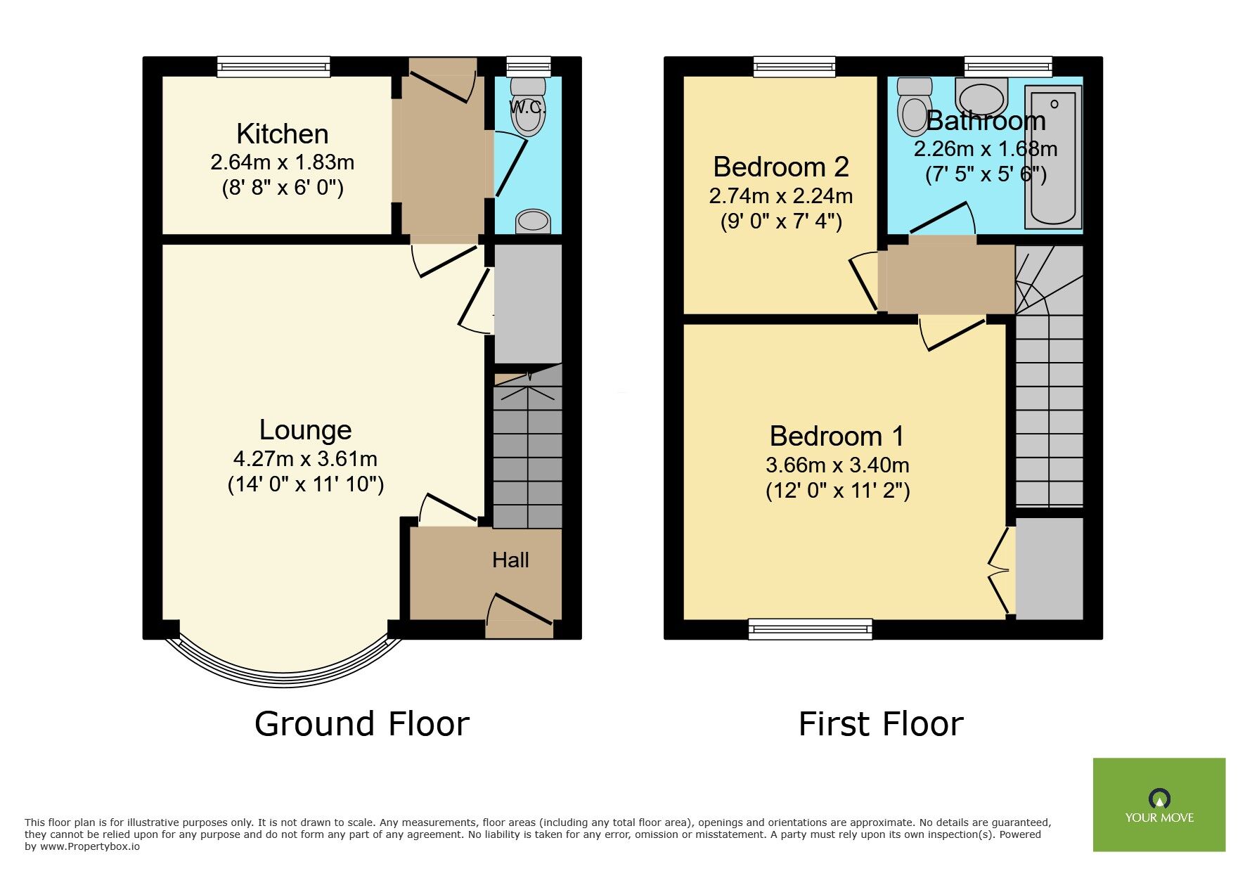 Floorplan of 2 bedroom End Terrace House for sale, St. Leonards Terrace, Polegate, East Sussex, BN26