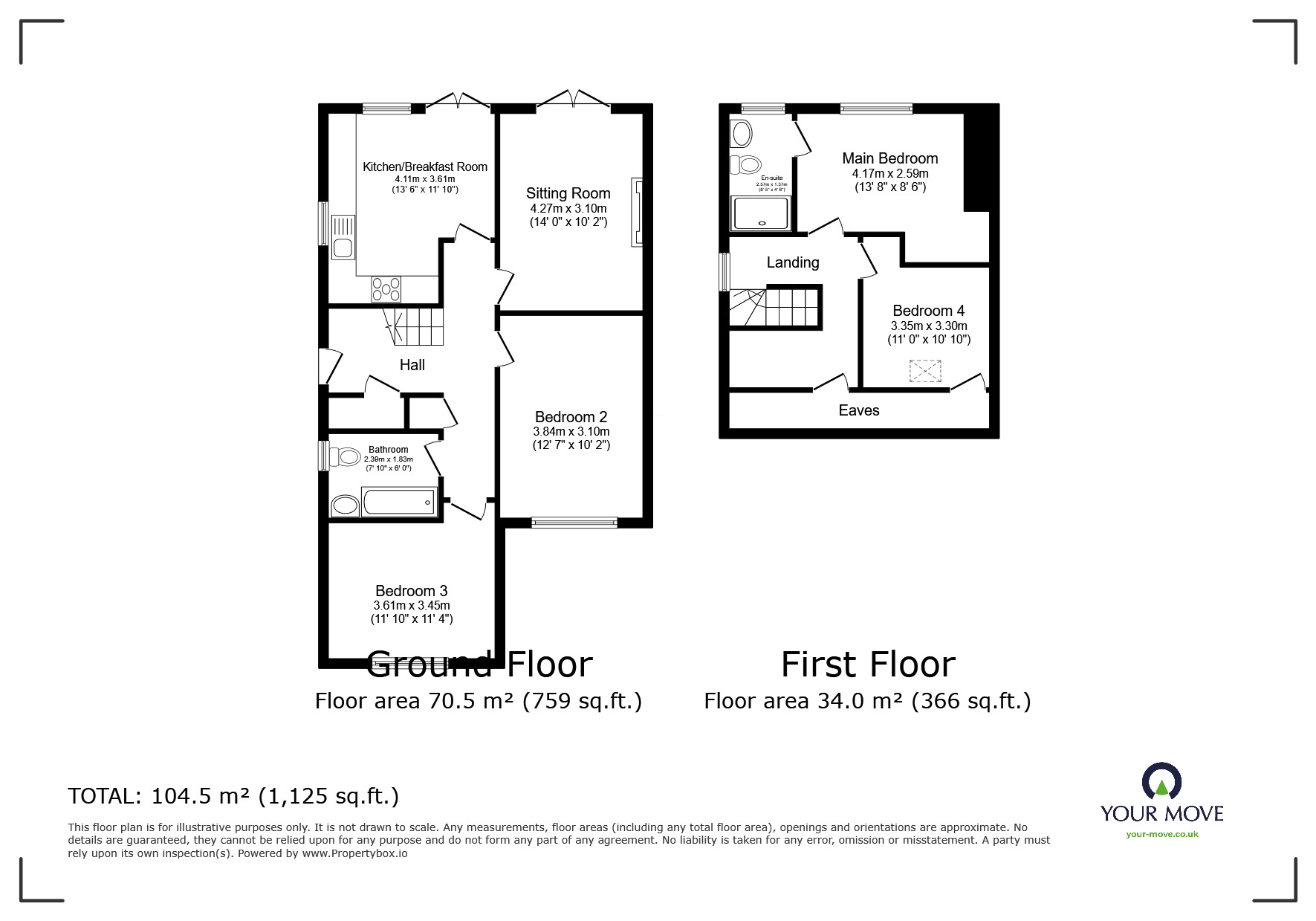 Floorplan of 4 bedroom Semi Detached House for sale, Dover Road, Polegate, East Sussex, BN26