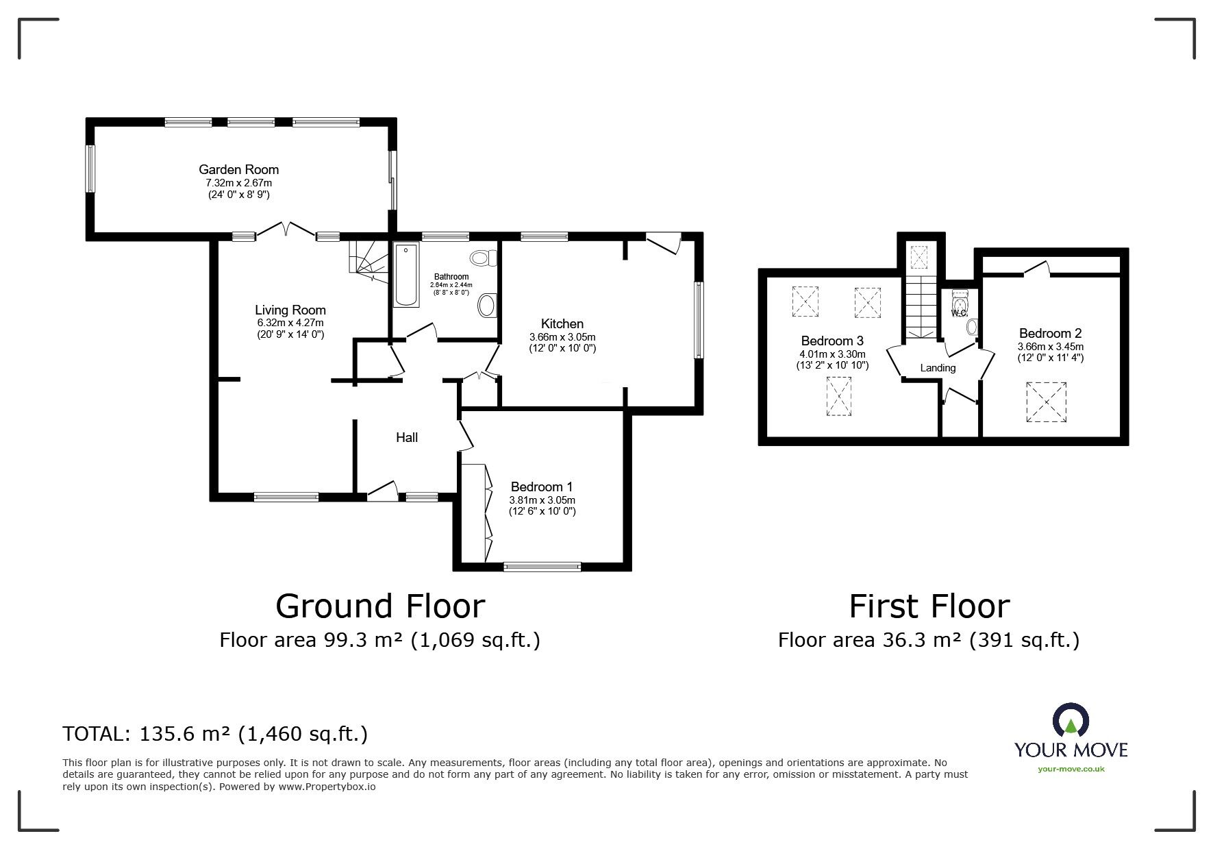 Floorplan of 3 bedroom Detached House for sale, Bellbanks Road, Hailsham, East Sussex, BN27