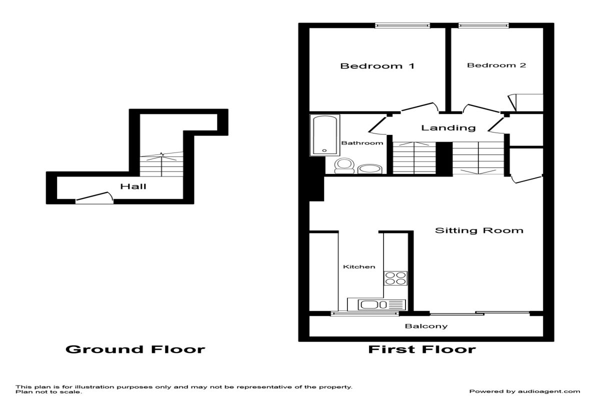 Floorplan of 2 bedroom  Flat to rent, Abbey Gate Pegwell Road, Ramsgate, Kent, CT11