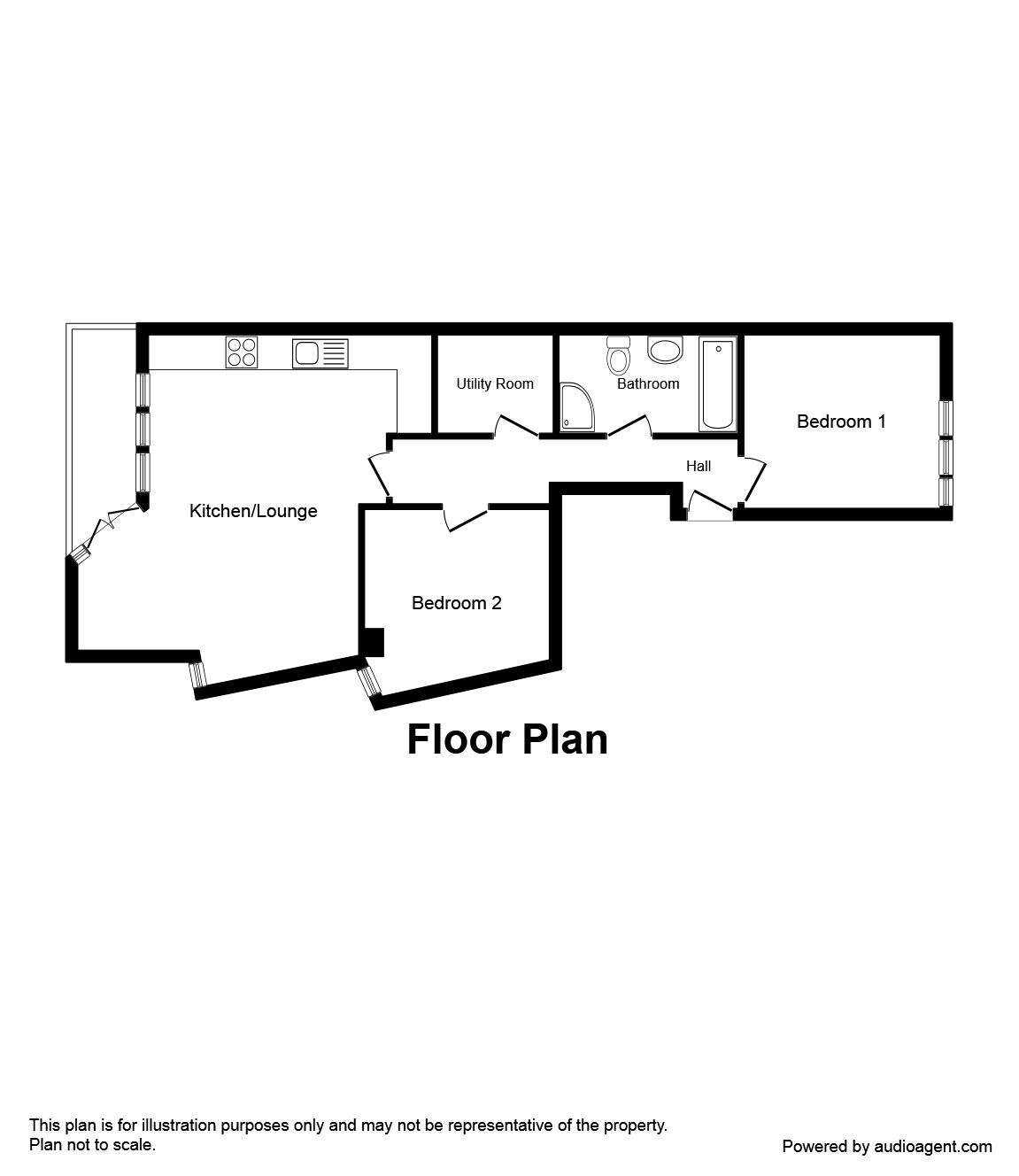 Floorplan of 2 bedroom  Flat to rent, Cliff Street, Ramsgate, Kent, CT11