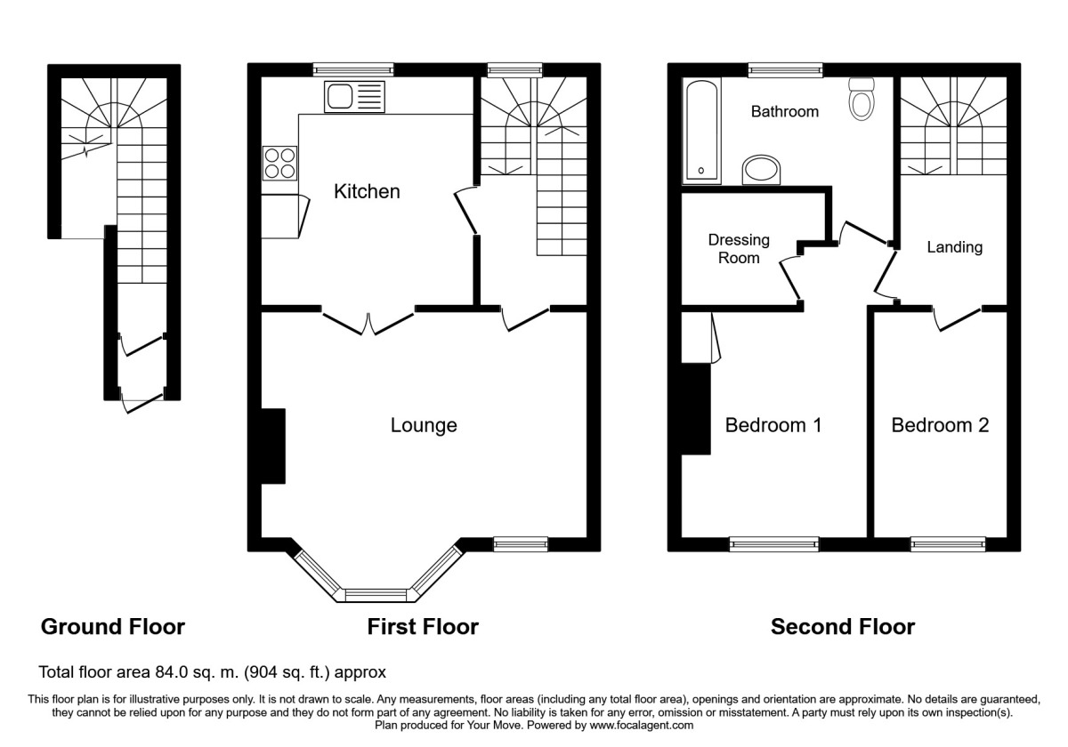 Floorplan of 2 bedroom  Flat to rent, Hardres Street, Ramsgate, Kent, CT11