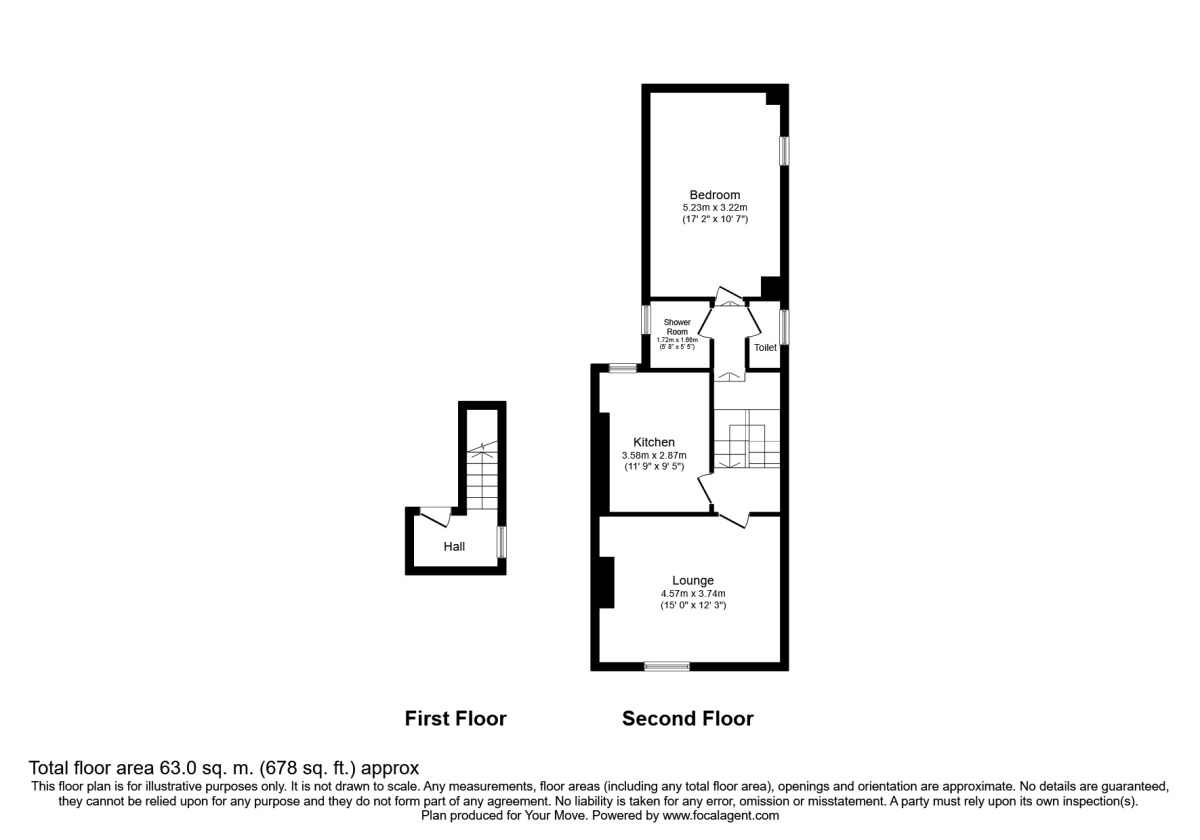 Floorplan of 1 bedroom  Flat to rent, 2 George Street, Ramsgate, Kent, CT11