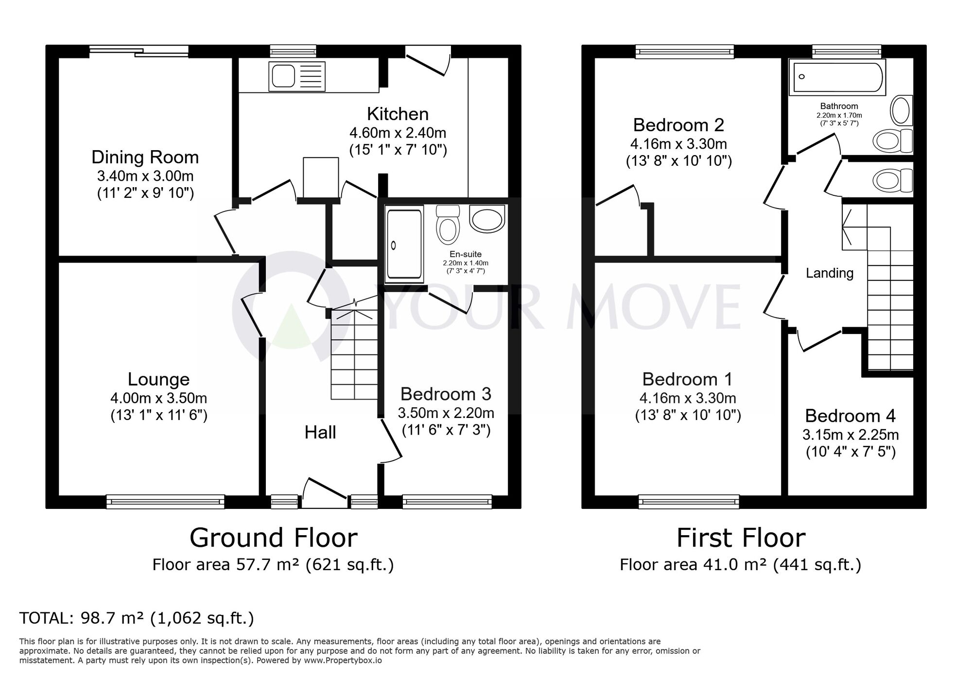 Floorplan of 4 bedroom Detached House for sale, Highfield Road, Ramsgate, Kent, CT12