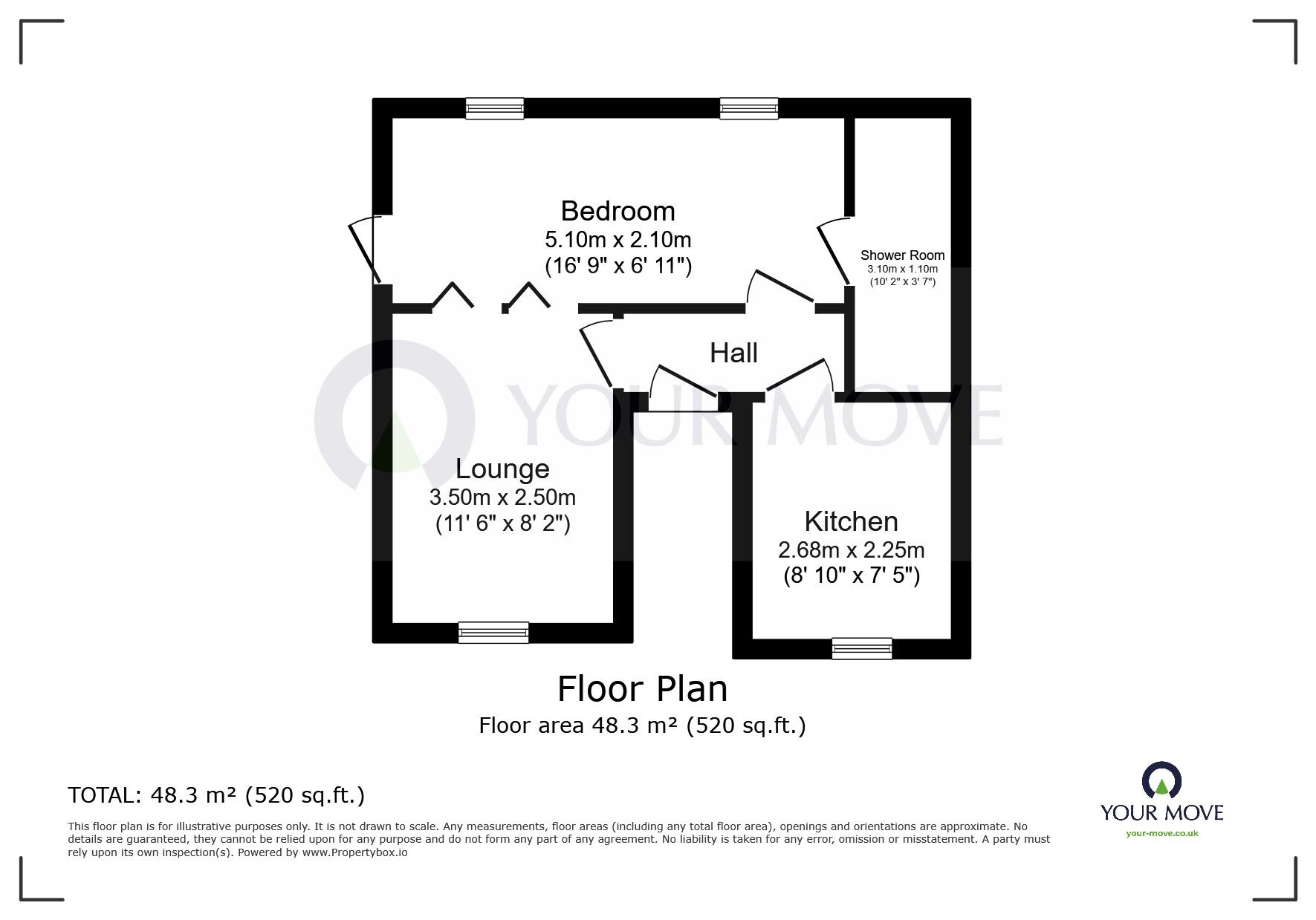 Floorplan of  Flat to rent, Camden Road, Ramsgate, Kent, CT11