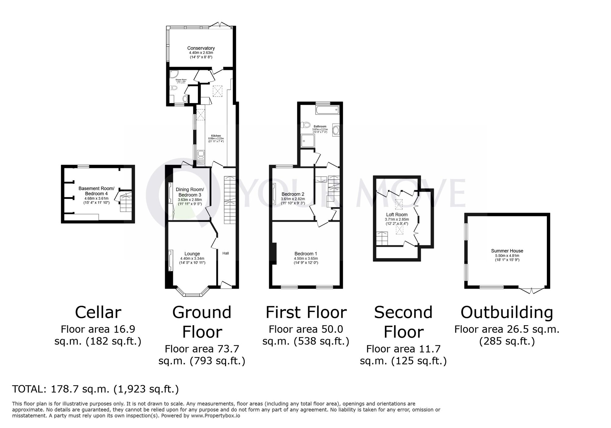 Floorplan of 4 bedroom Semi Detached House for sale, Beacon Road, Broadstairs, Kent, CT10