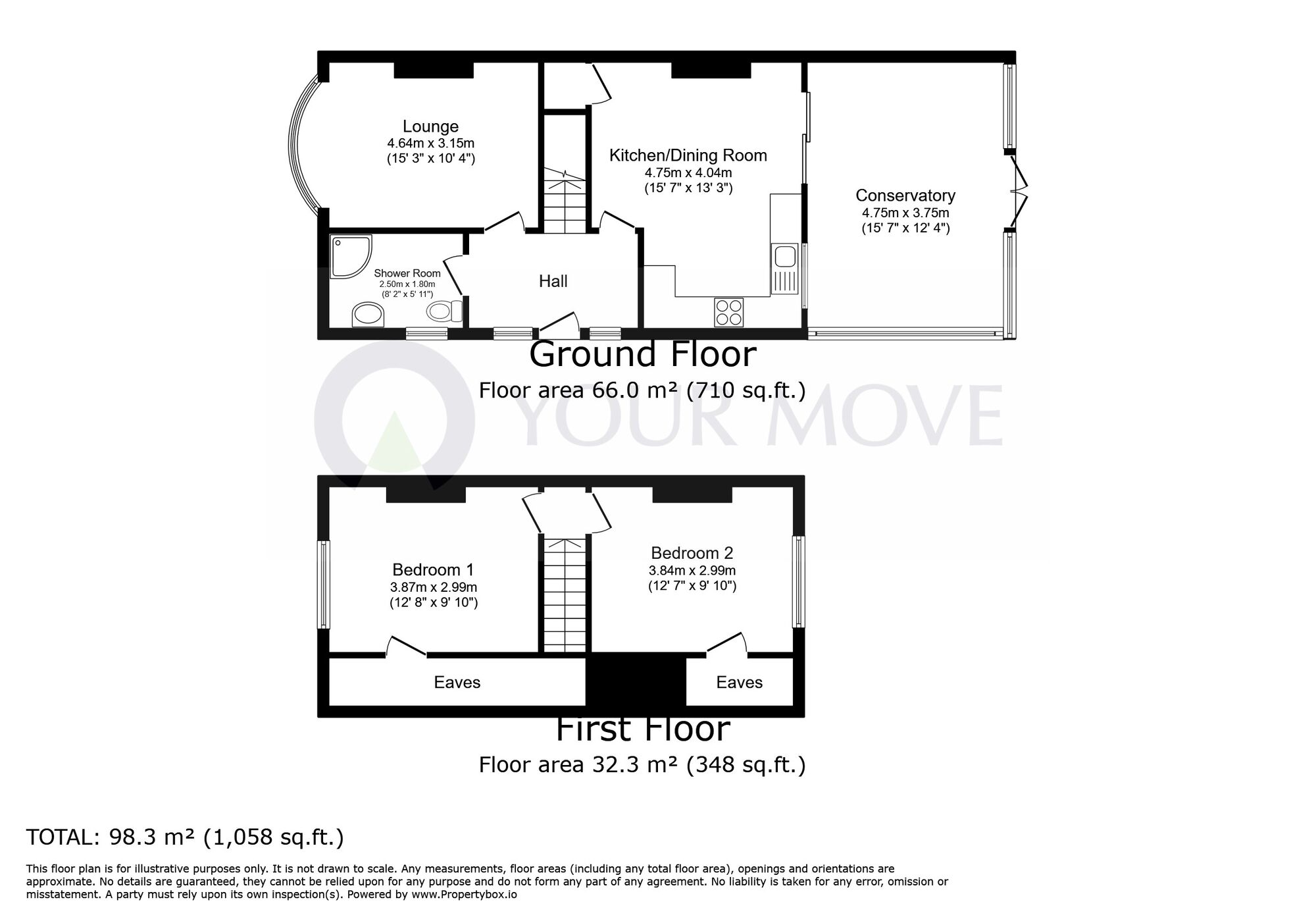 Floorplan of 2 bedroom Semi Detached House for sale, Margate Road, Ramsgate, Kent, CT12