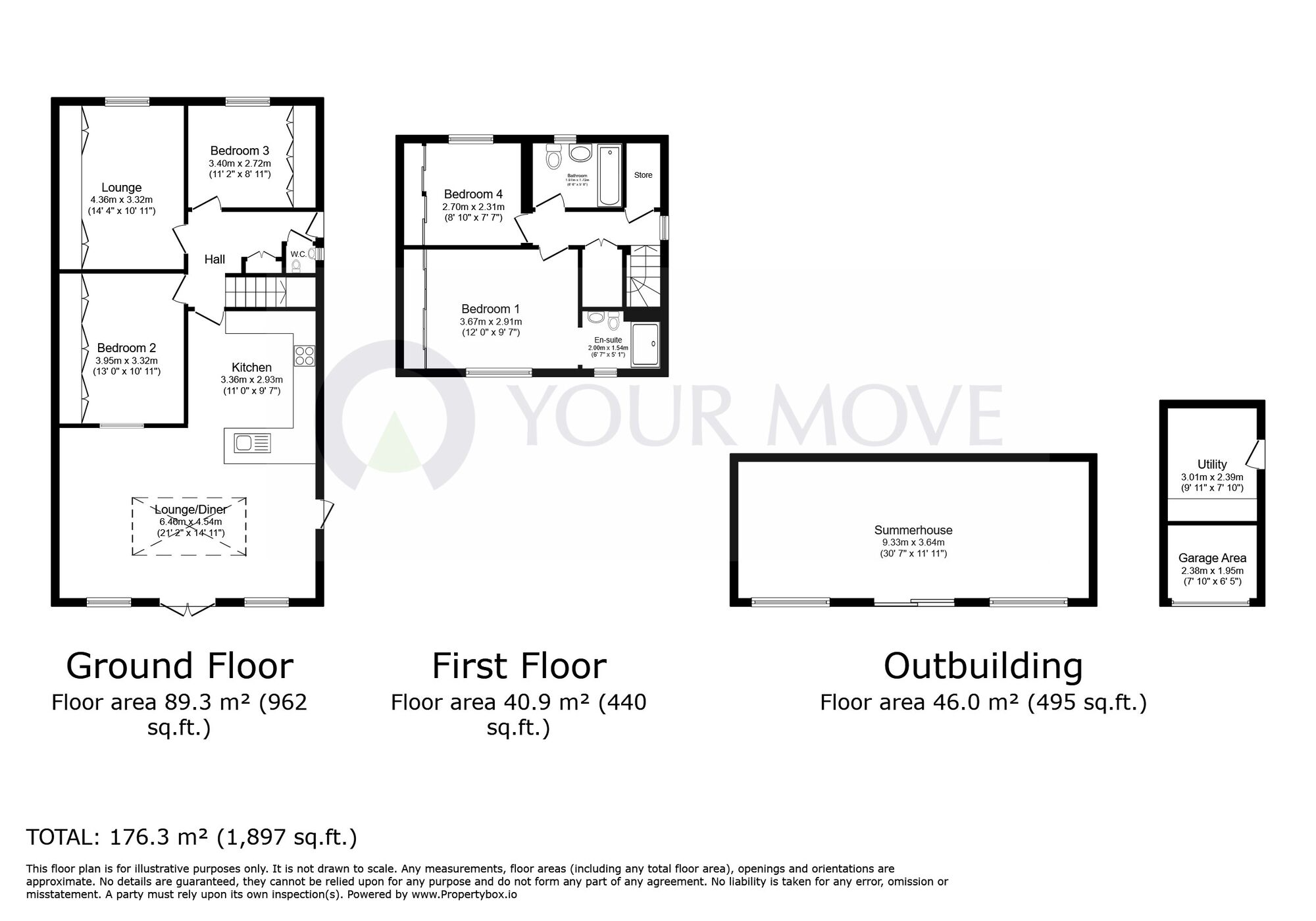 Floorplan of 4 bedroom Semi Detached House to rent, Langdale Avenue, Ramsgate, Kent, CT11