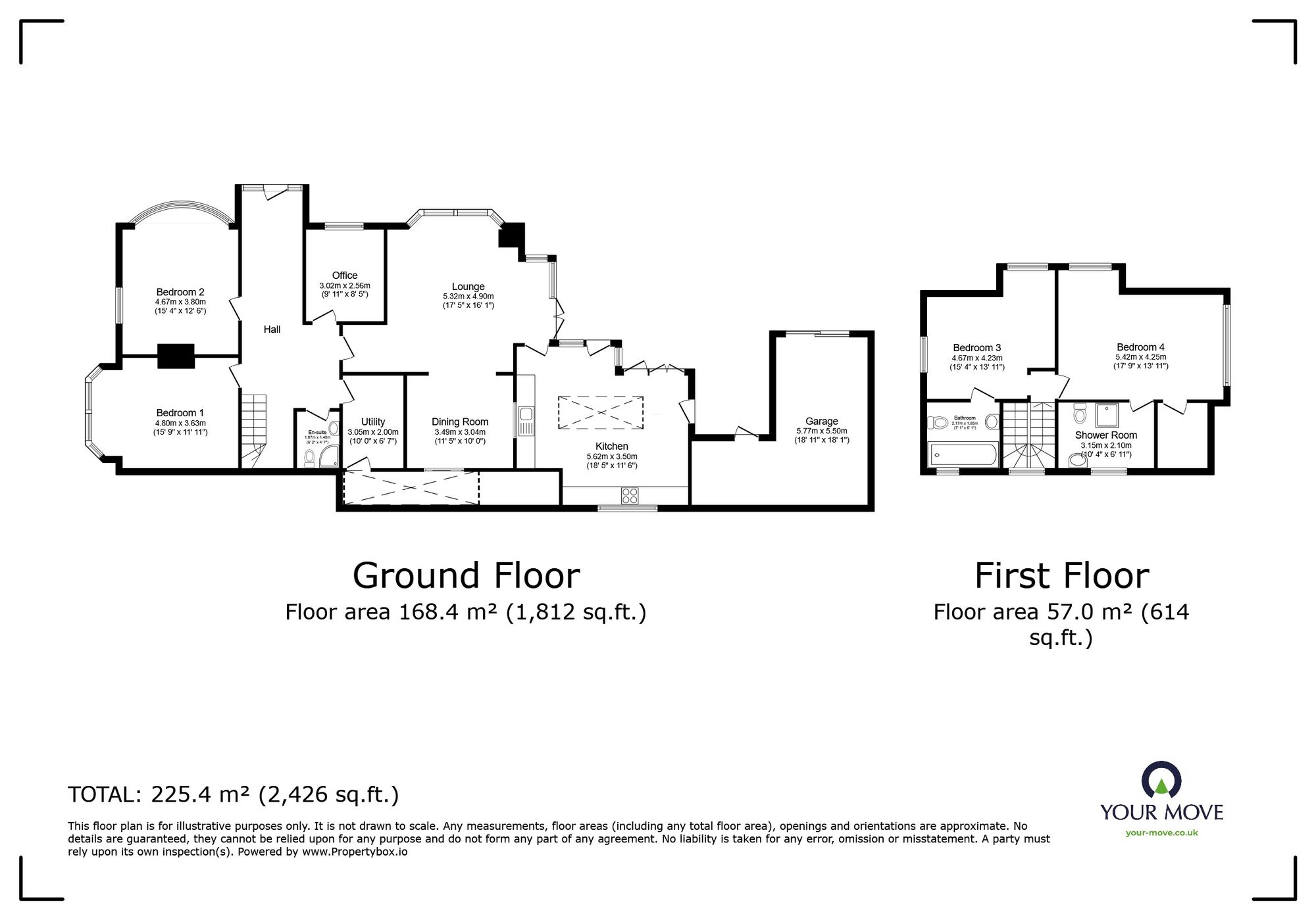 Floorplan of 4 bedroom Detached House for sale, Bay View Road, Broadstairs, Kent, CT10